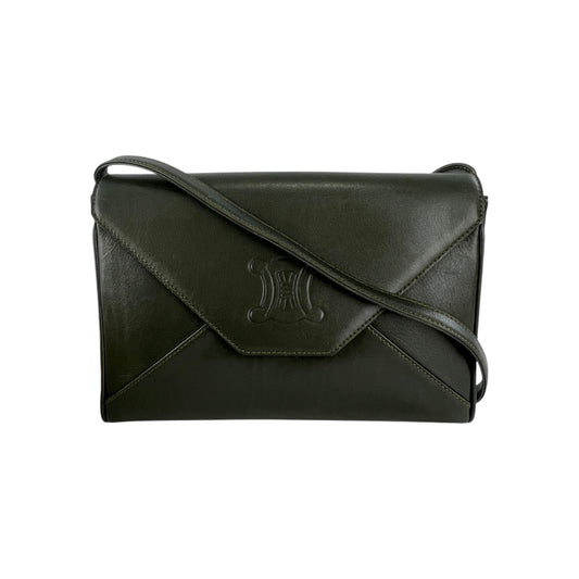 Celine Vintage Embossed Leather Crossbody Bag