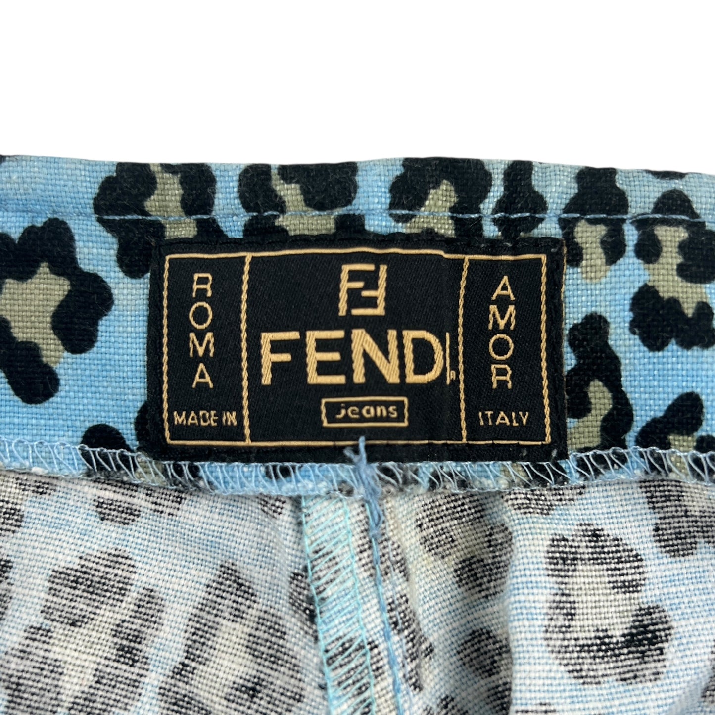 Fendi Vintage Leopard Print Capris