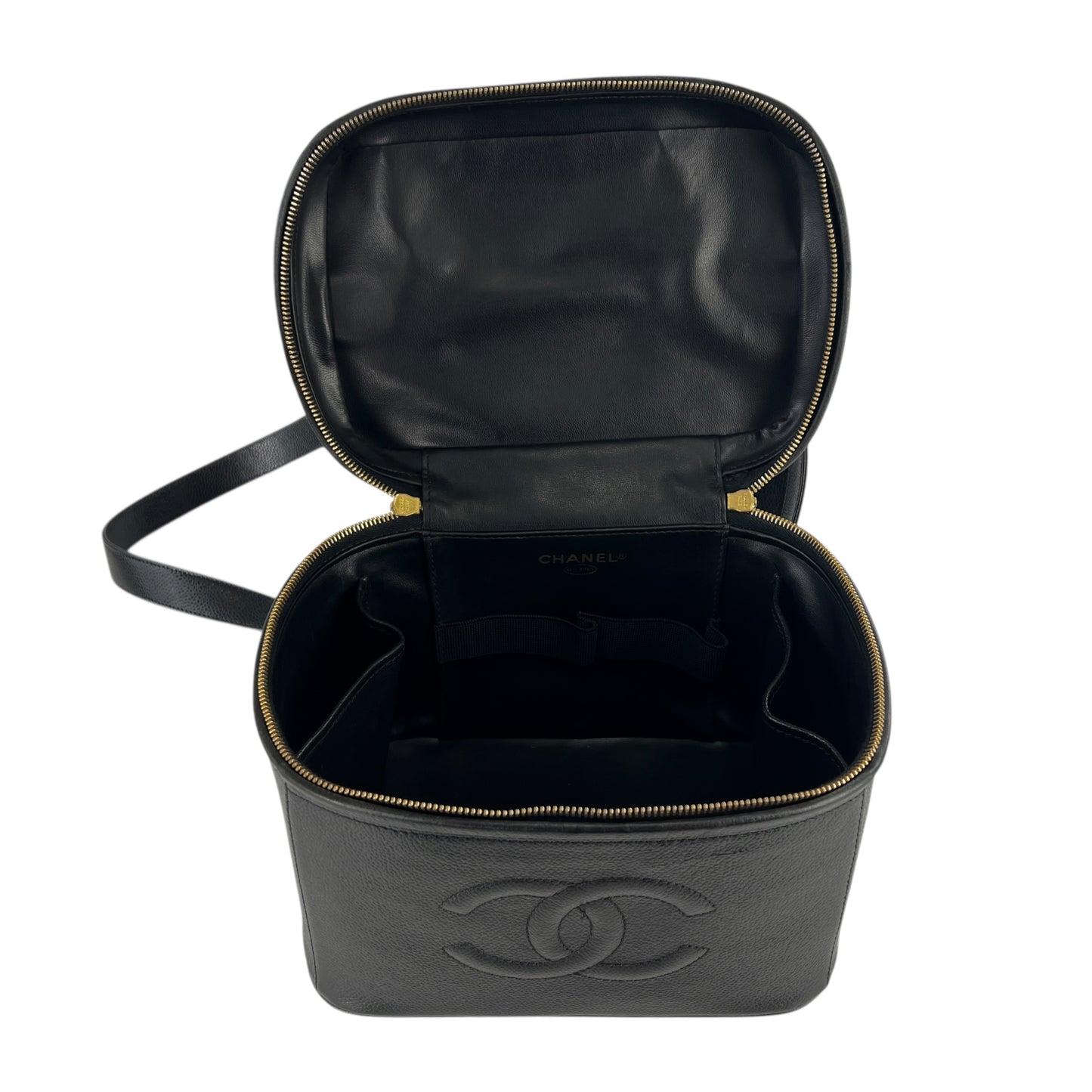 Chanel Vintage Caviar Leather Vanity Bag