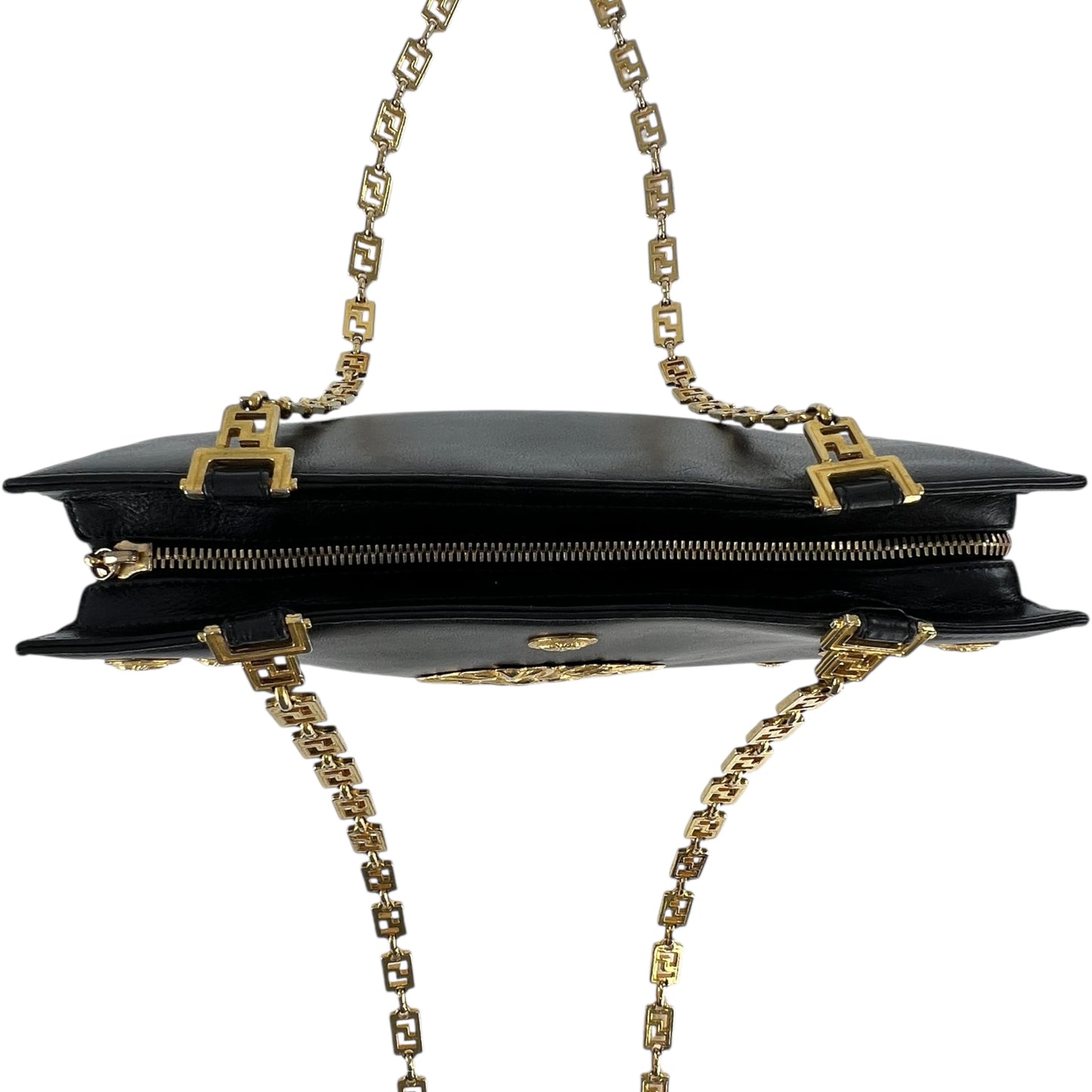 Versace Vintage Medusa Studded Shoulder Bag