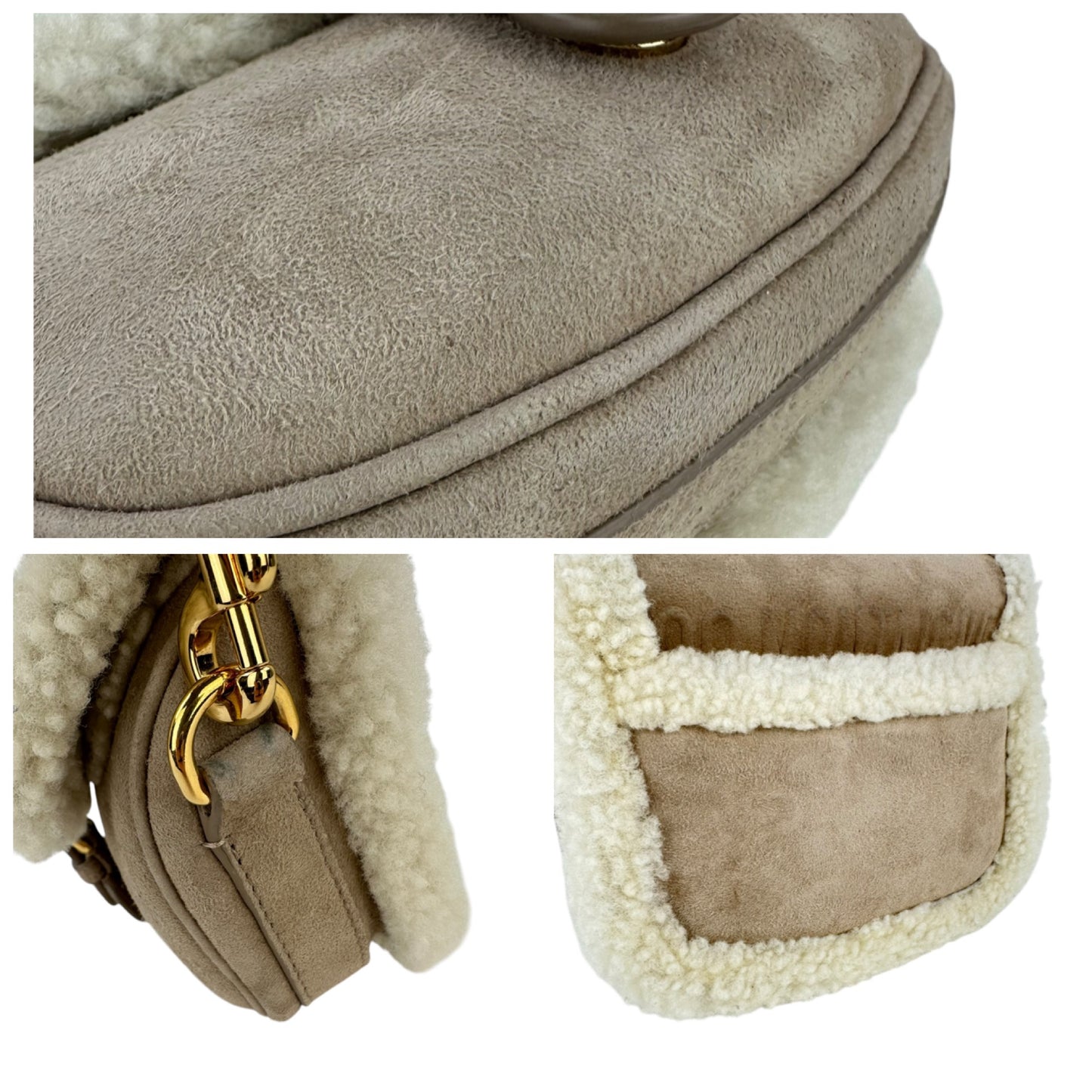 Dior Bobby Suede & Shearling Crossbody Bag