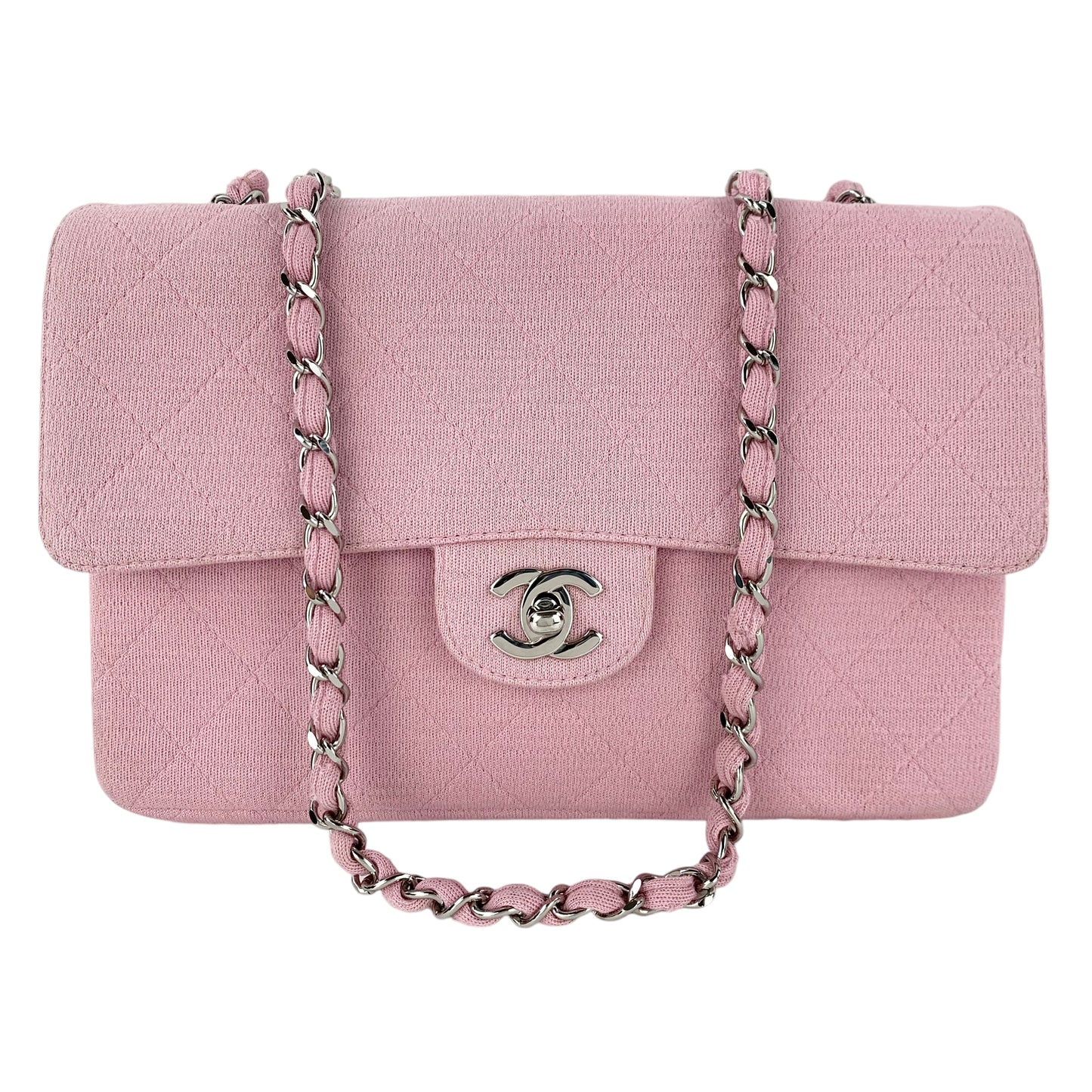 Chanel Matelasse Single Flap Jersey Medium Shoulder Bag