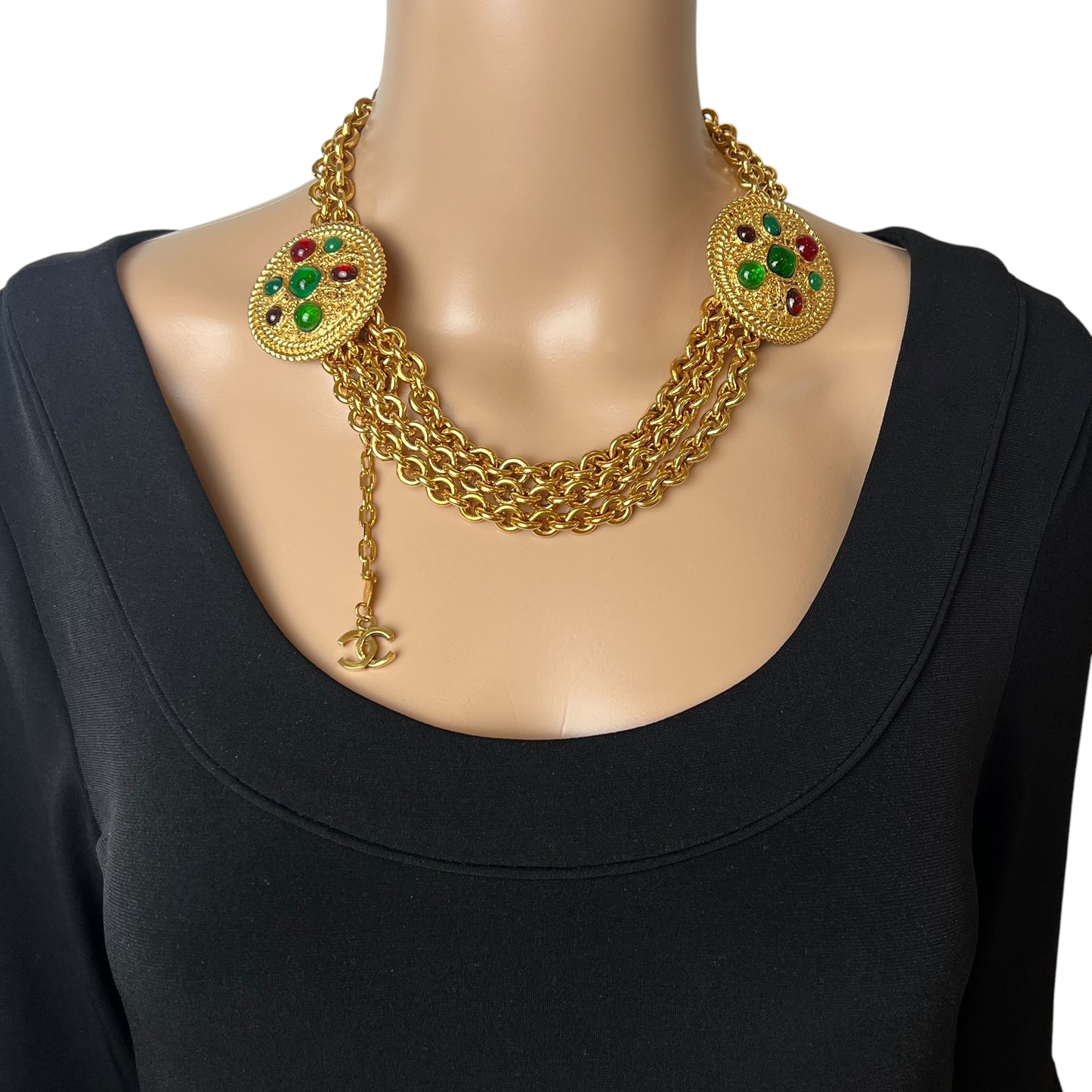 Chanel Vintage Jeweled Chain Belt