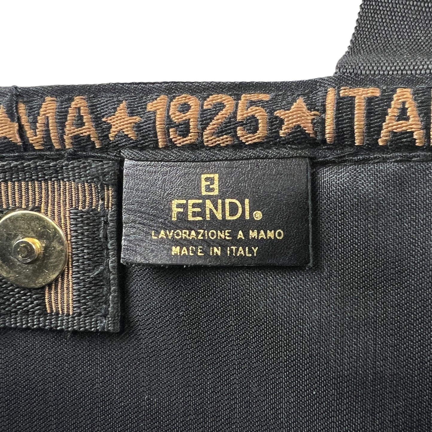 Fendi Vintage Raffia Tote Bag