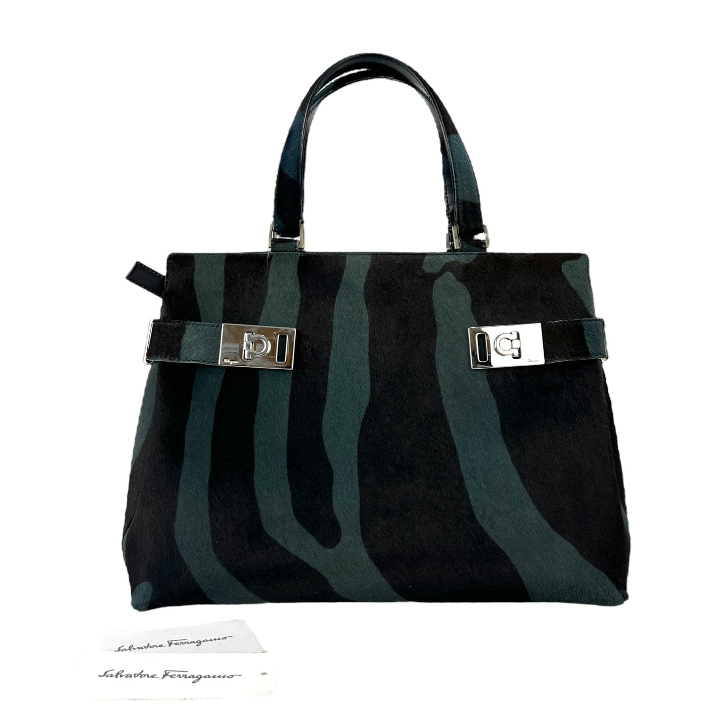 Ferragamo Zebra Print Calf Hair Handbag