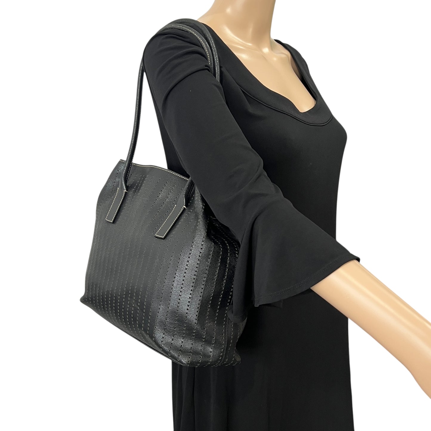 Prada Perforated Leather Tote