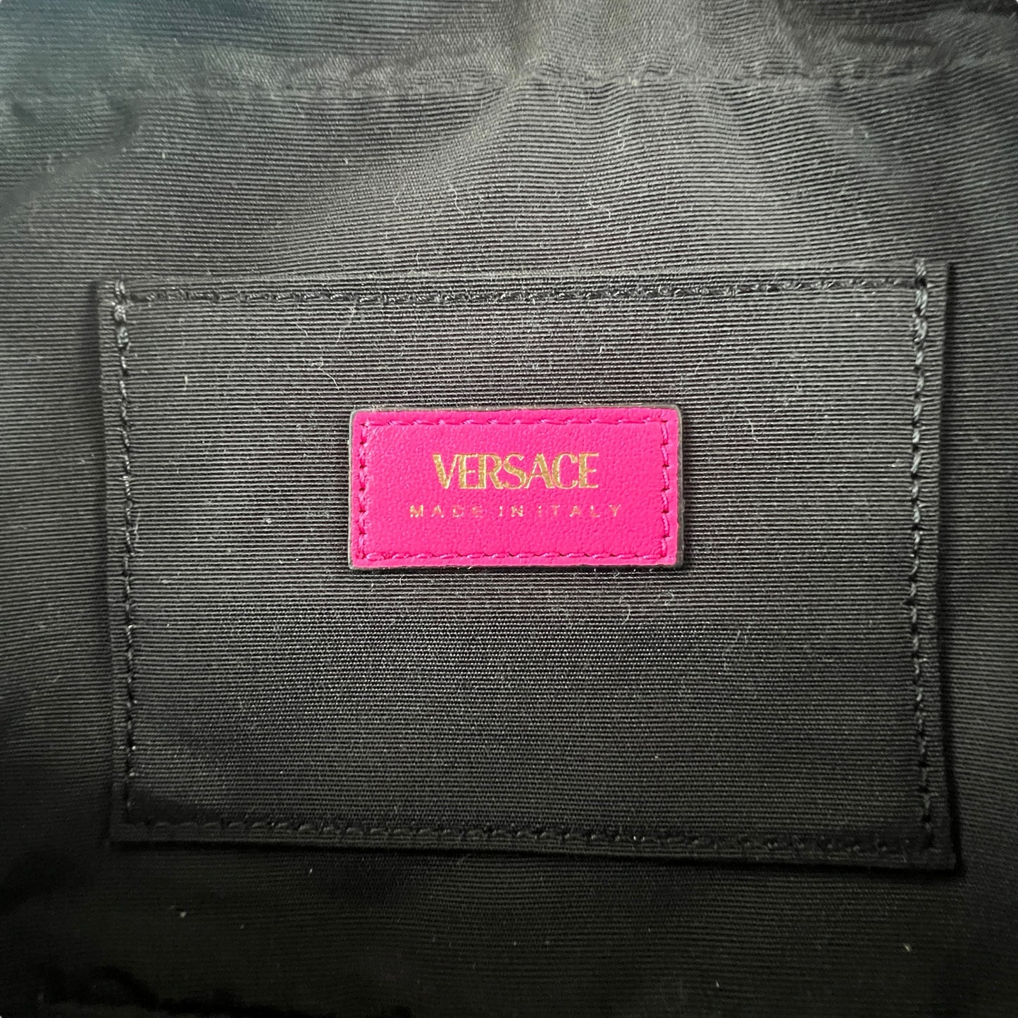 Versace Medusa Pink Quilted Chain Crossbody Bag