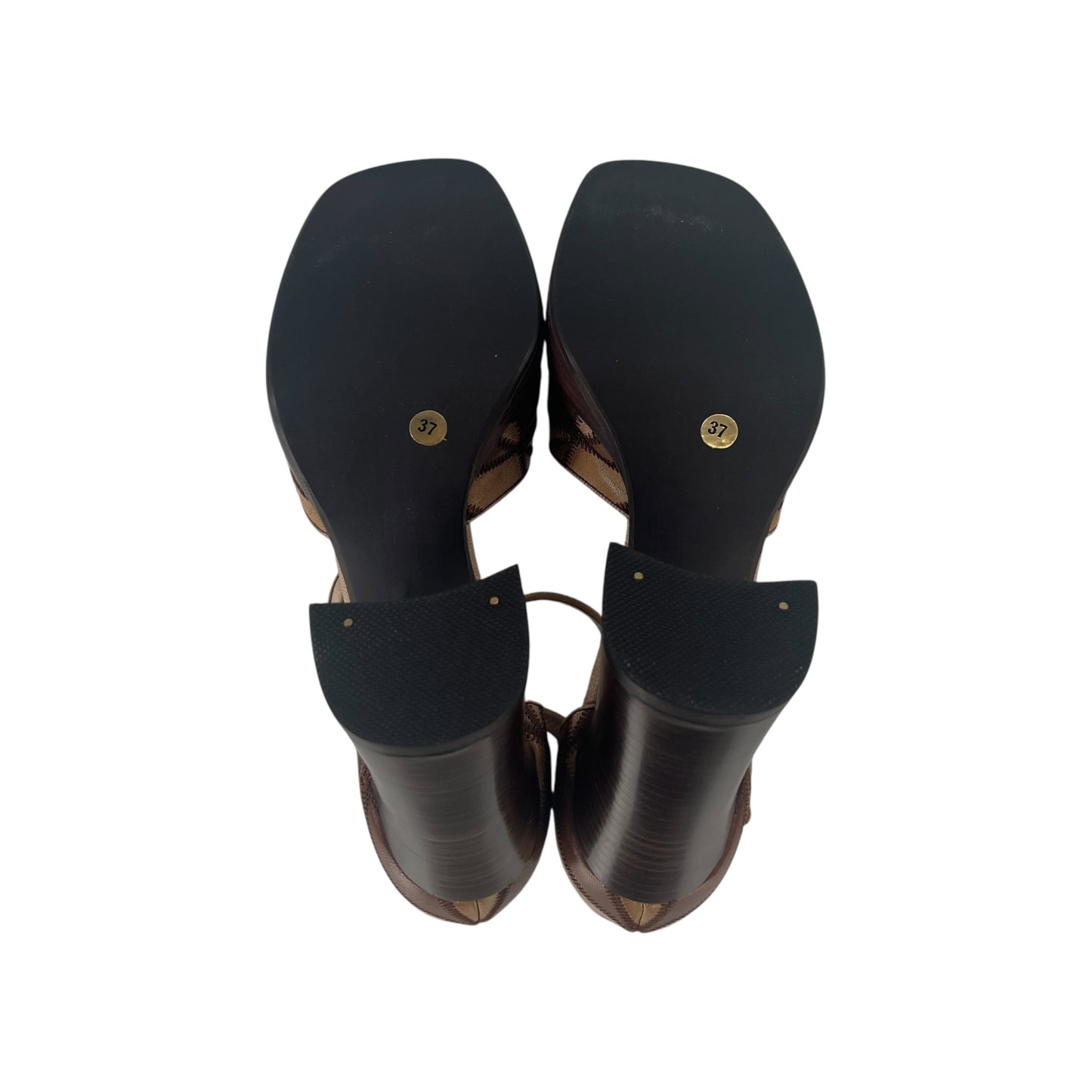 Miu Miu Leather Patchwork Block Heels
