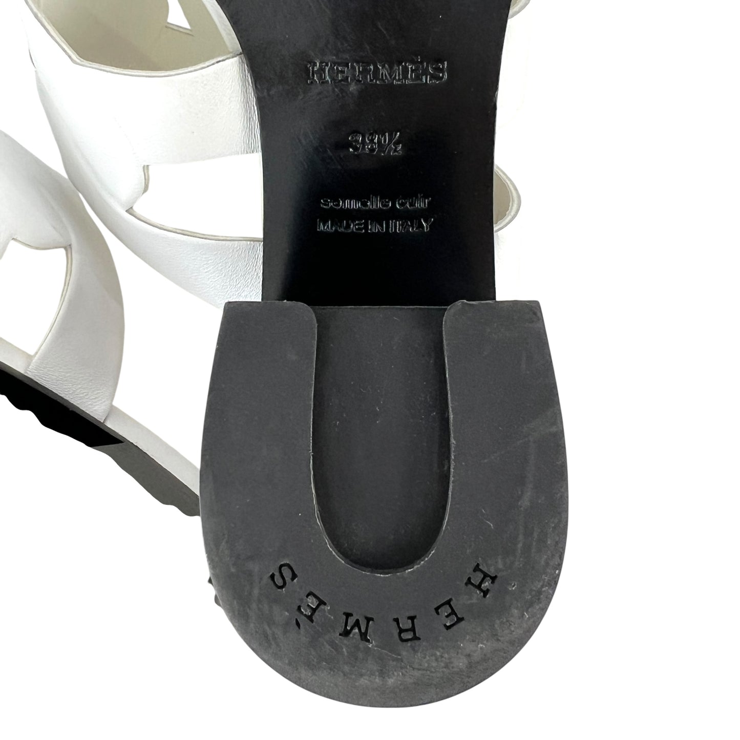Hermes Grace Leather Mules