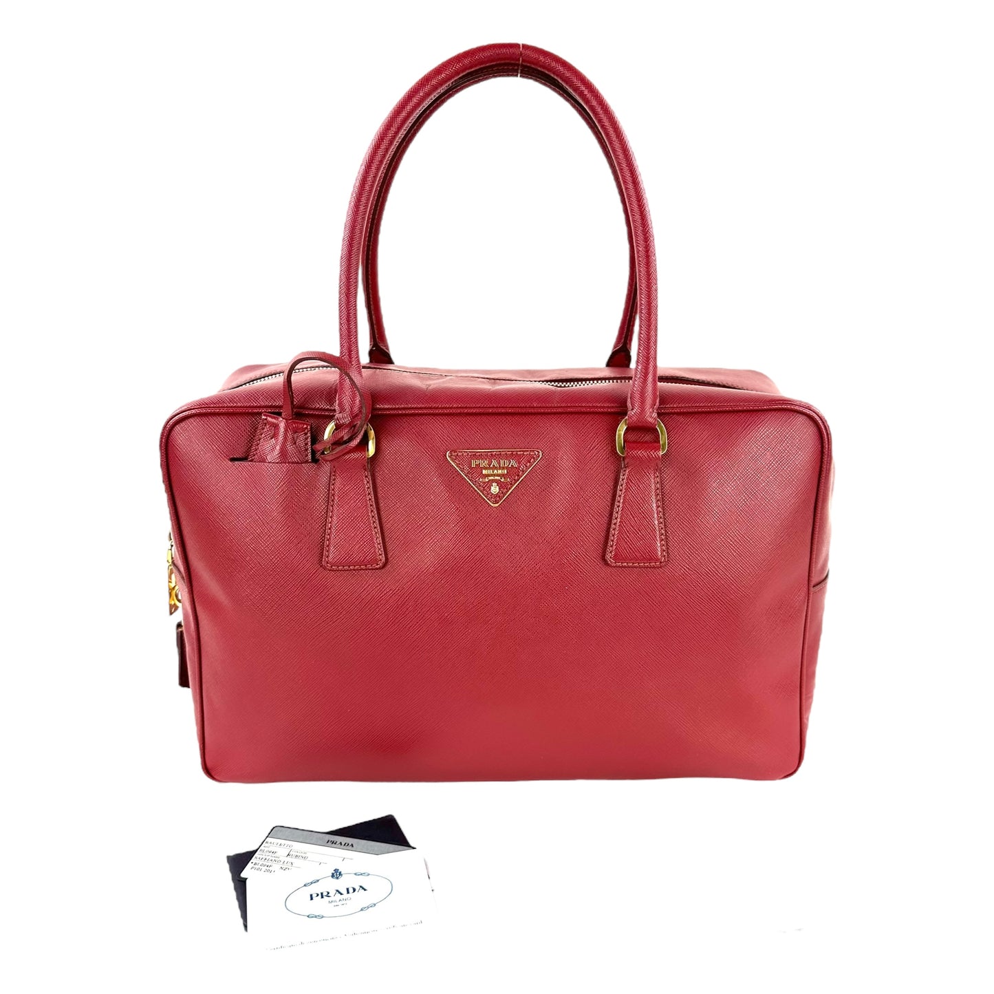 Prada Saffiano Lux Bauletto Bag