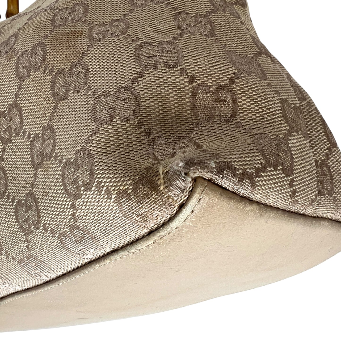 Gucci Monogram Bamboo Shoulder Bag