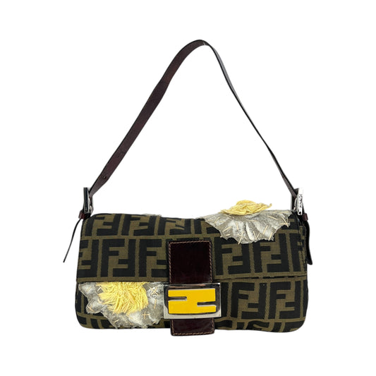 Fendi Zucca Flower Baguette Bag