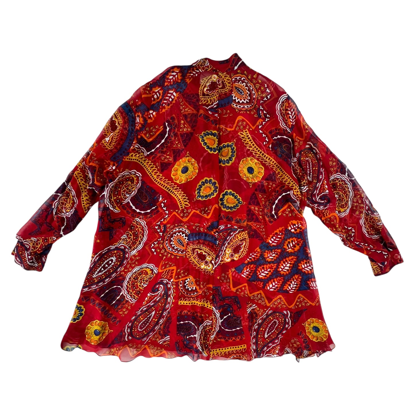 Celine Sheer Paisley Blouse