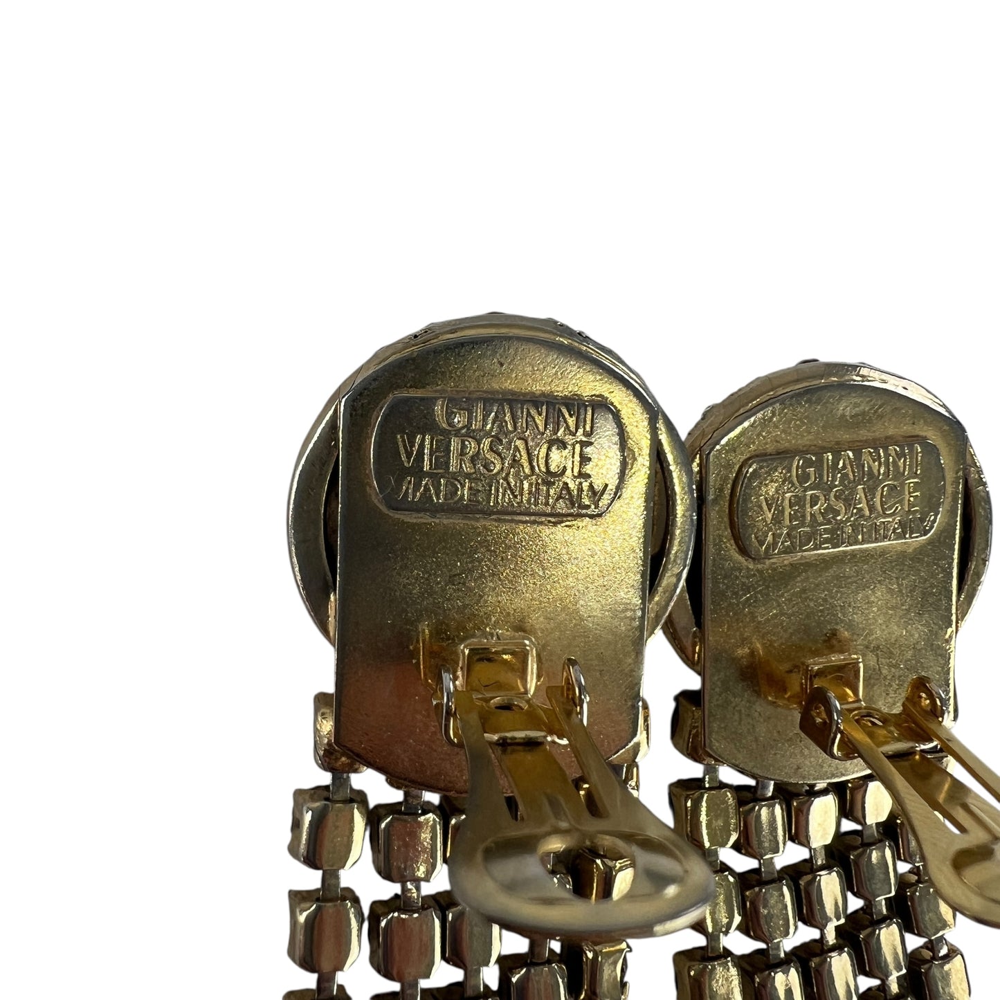 Versace Vintage Medusa Rhinestone Earrings
