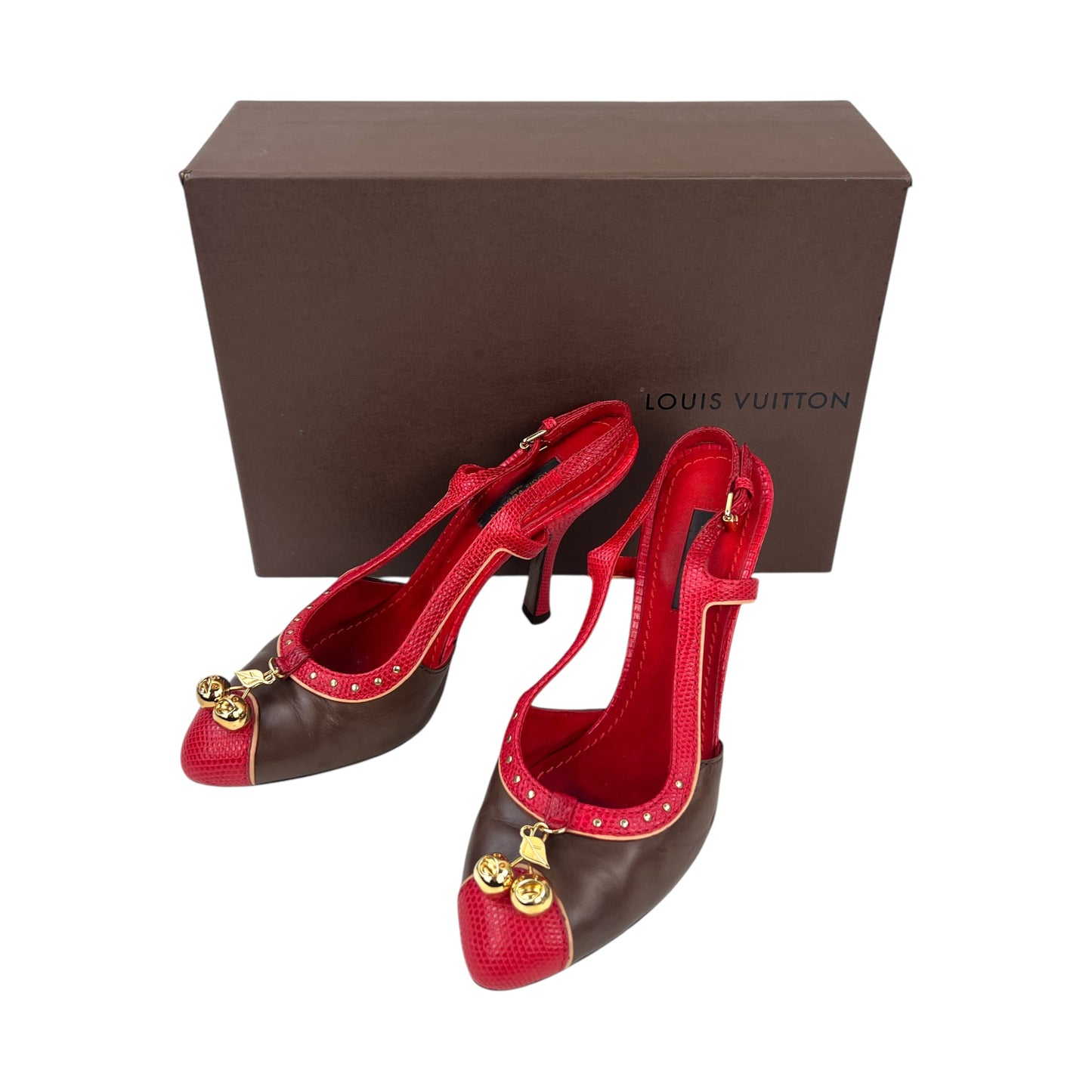 Louis Vuitton Cherry Leather Heels
