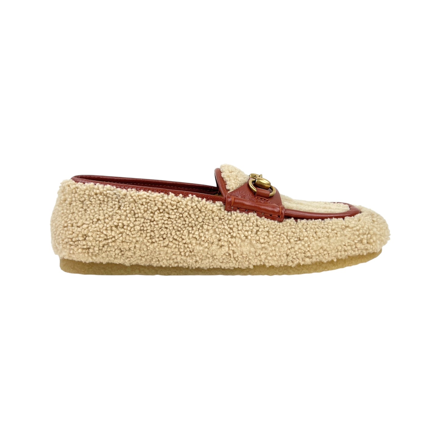 Gucci Horsebit Shearling Slippers