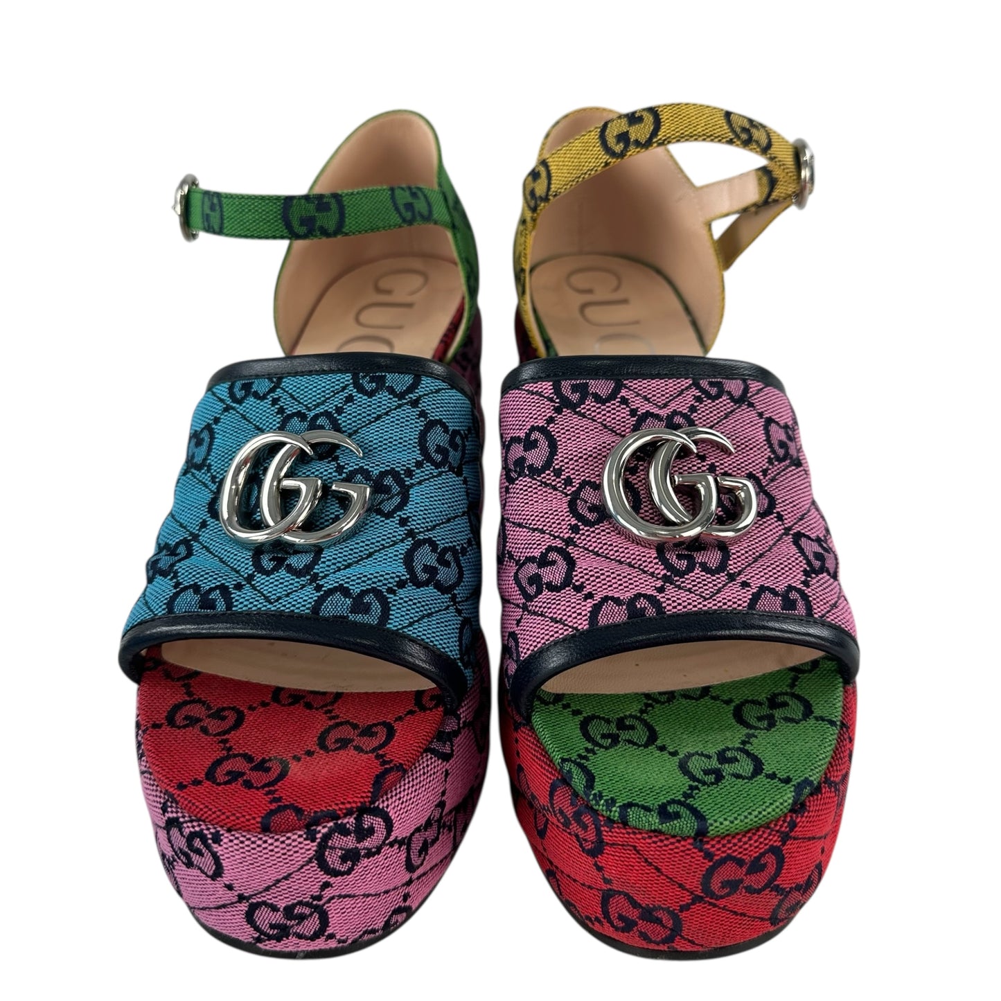 Gucci Monogram Multicolor Chunky Heels