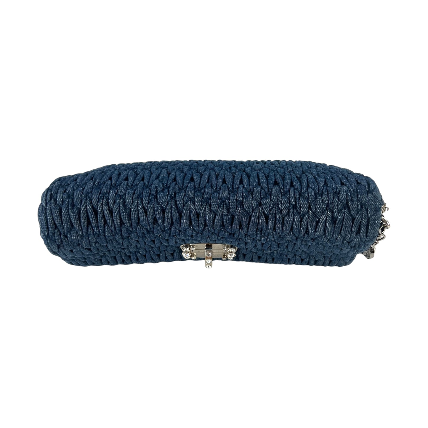 Miu Miu Denim Matelasse Crystal Two-Way Bag