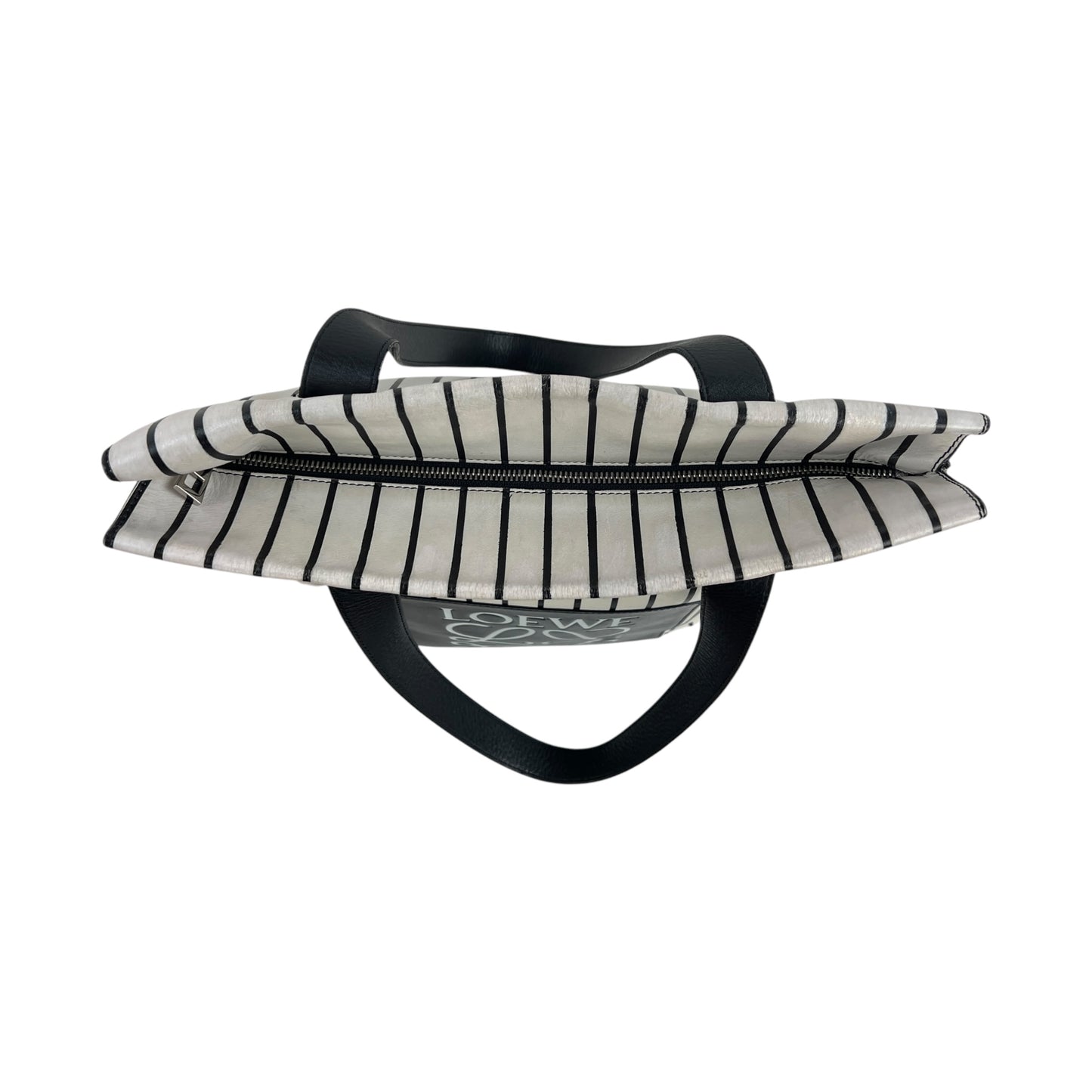 Loewe Anagram Leather Striped Tote Bag