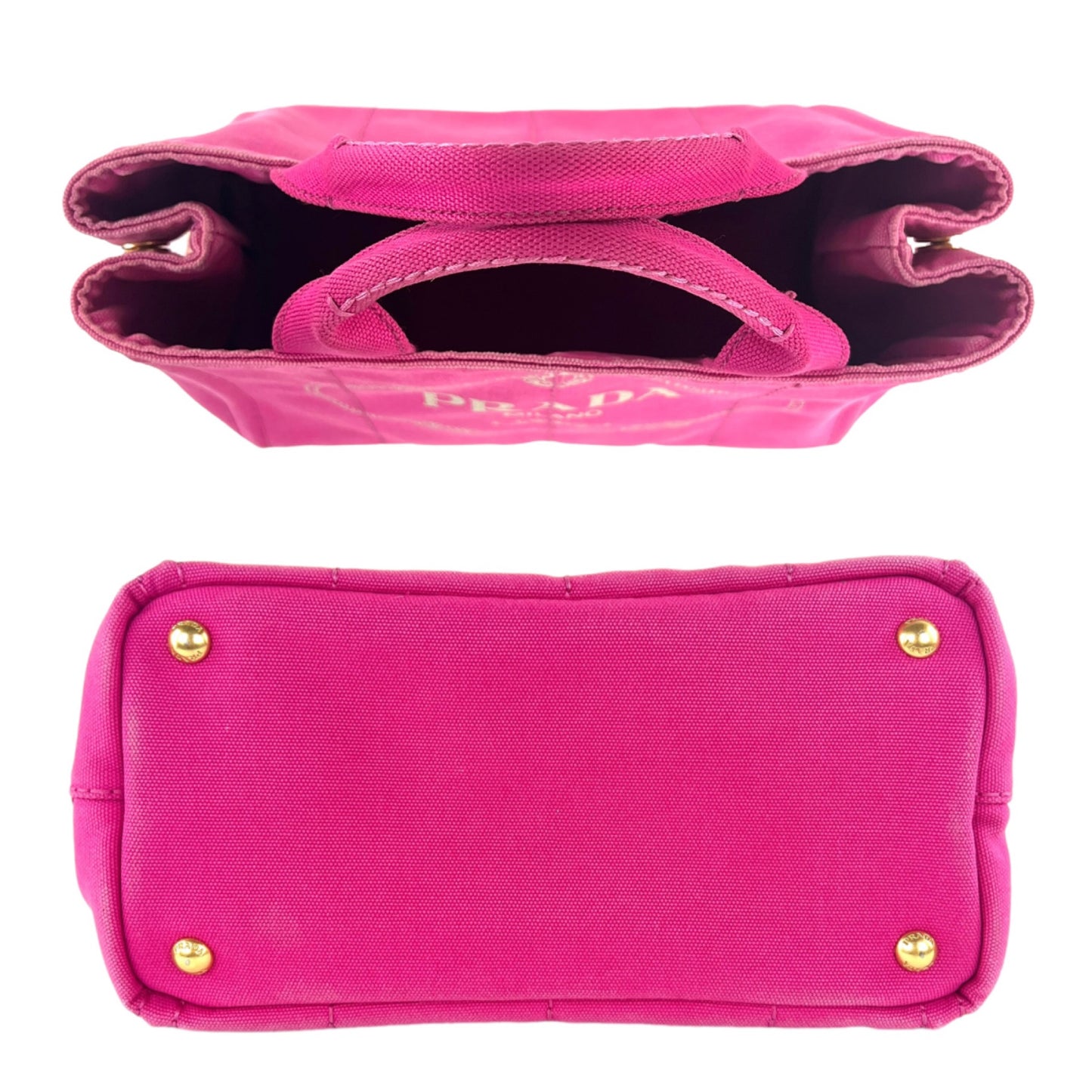 Prada Vintage Mini Canapa Canvas Tote