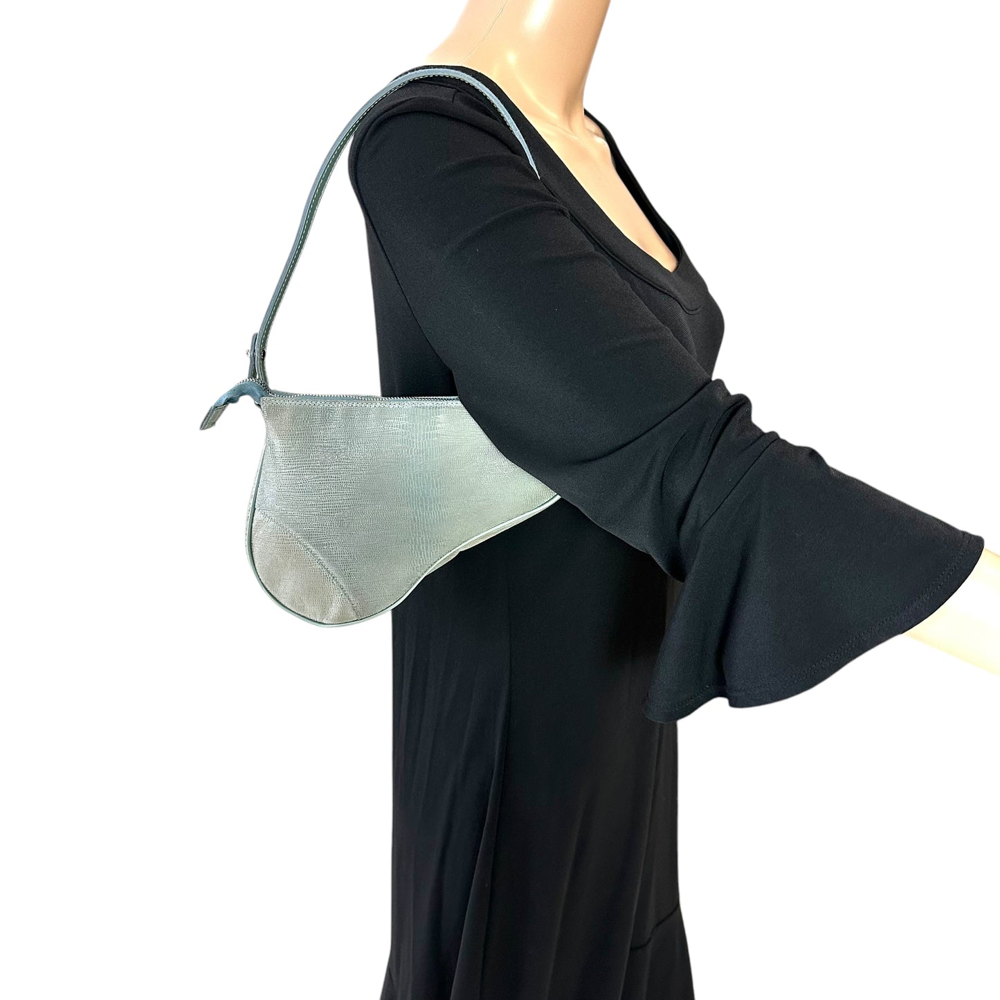 Dior Vintage Lizard Mini Saddle Bag