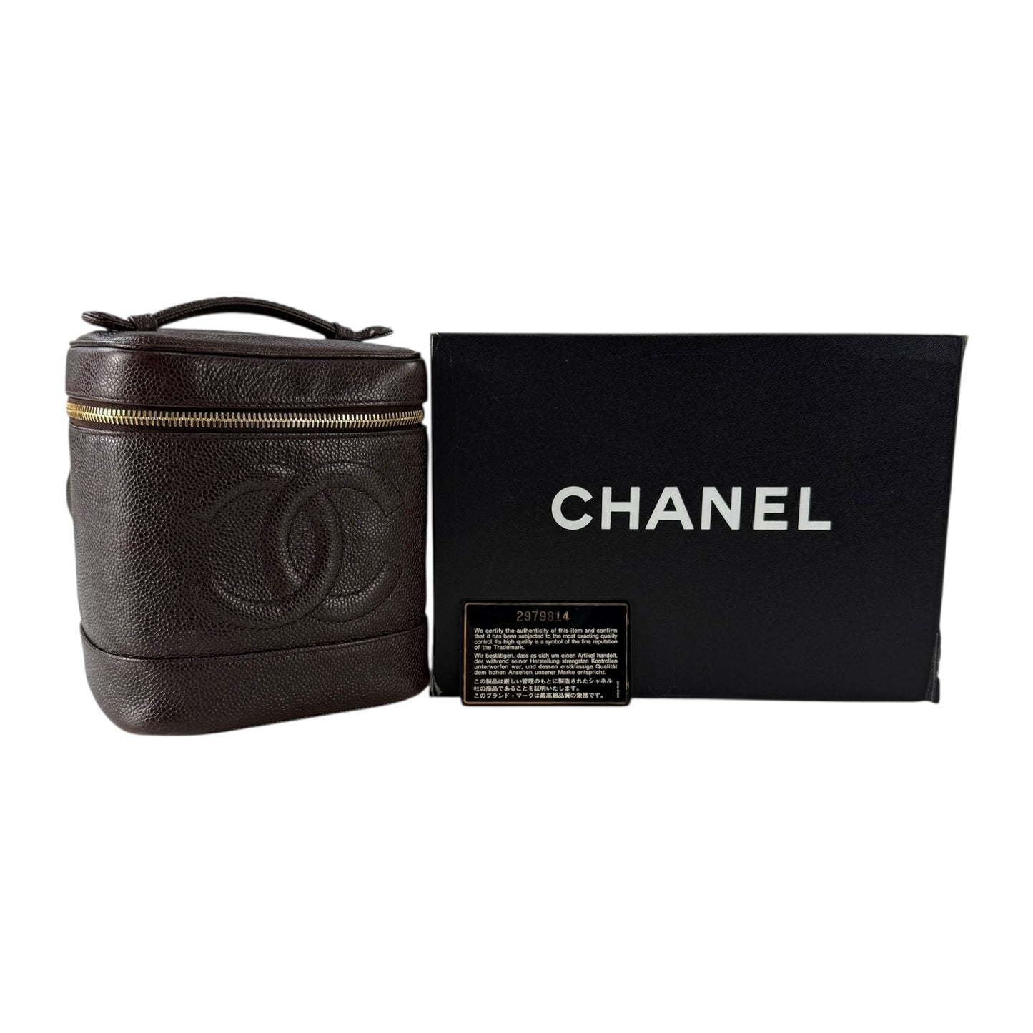 Chanel CC Caviar Leather Vanity Bag