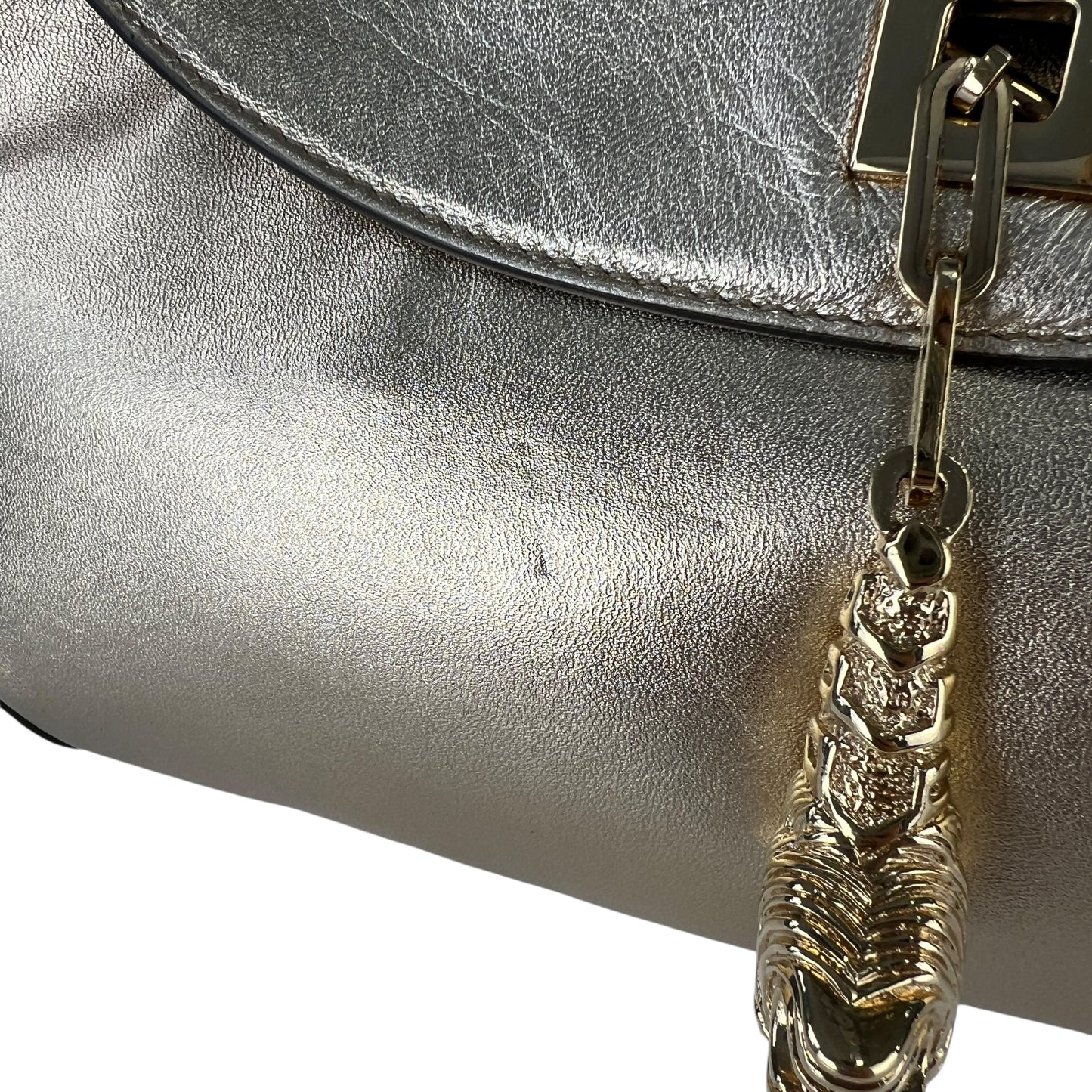 Gucci Tiger Charm Leather Shoulder Bag