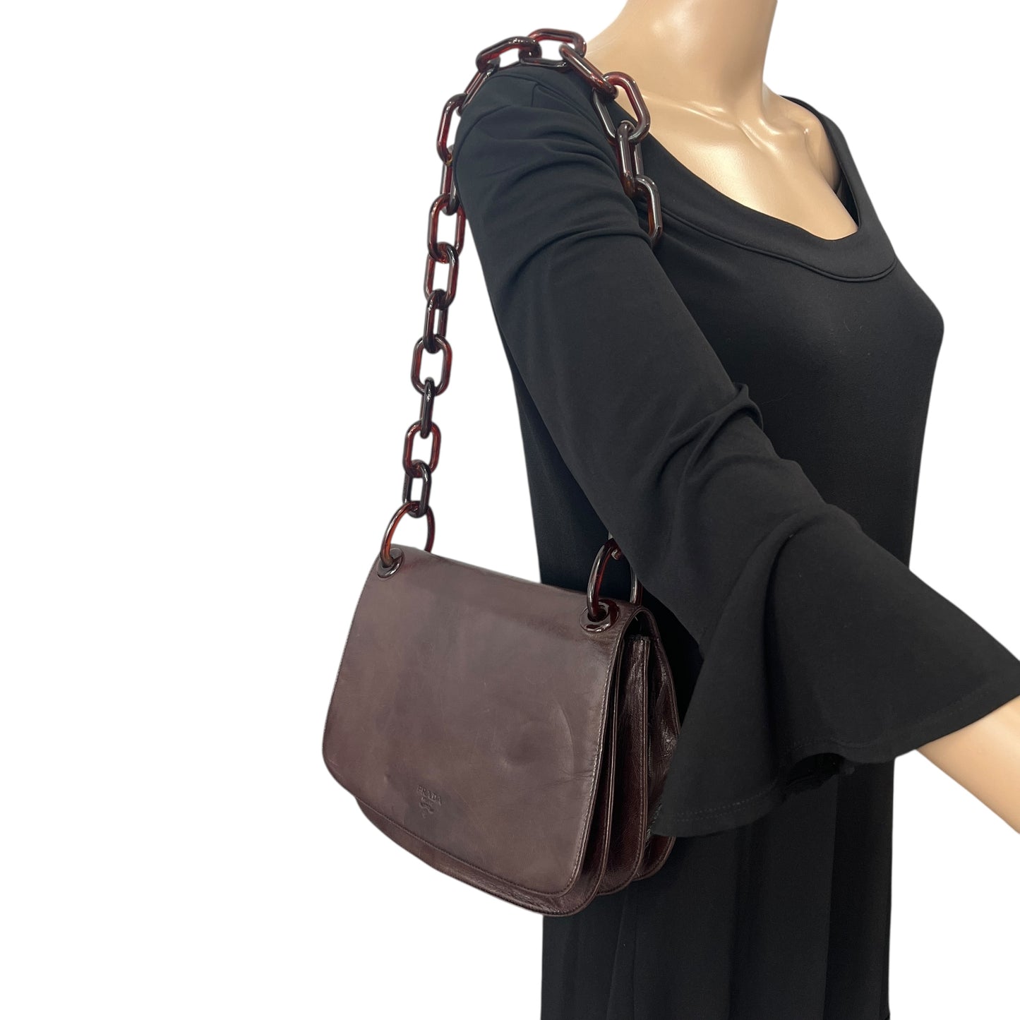 Prada Acrylic Chain Shoulder Bag