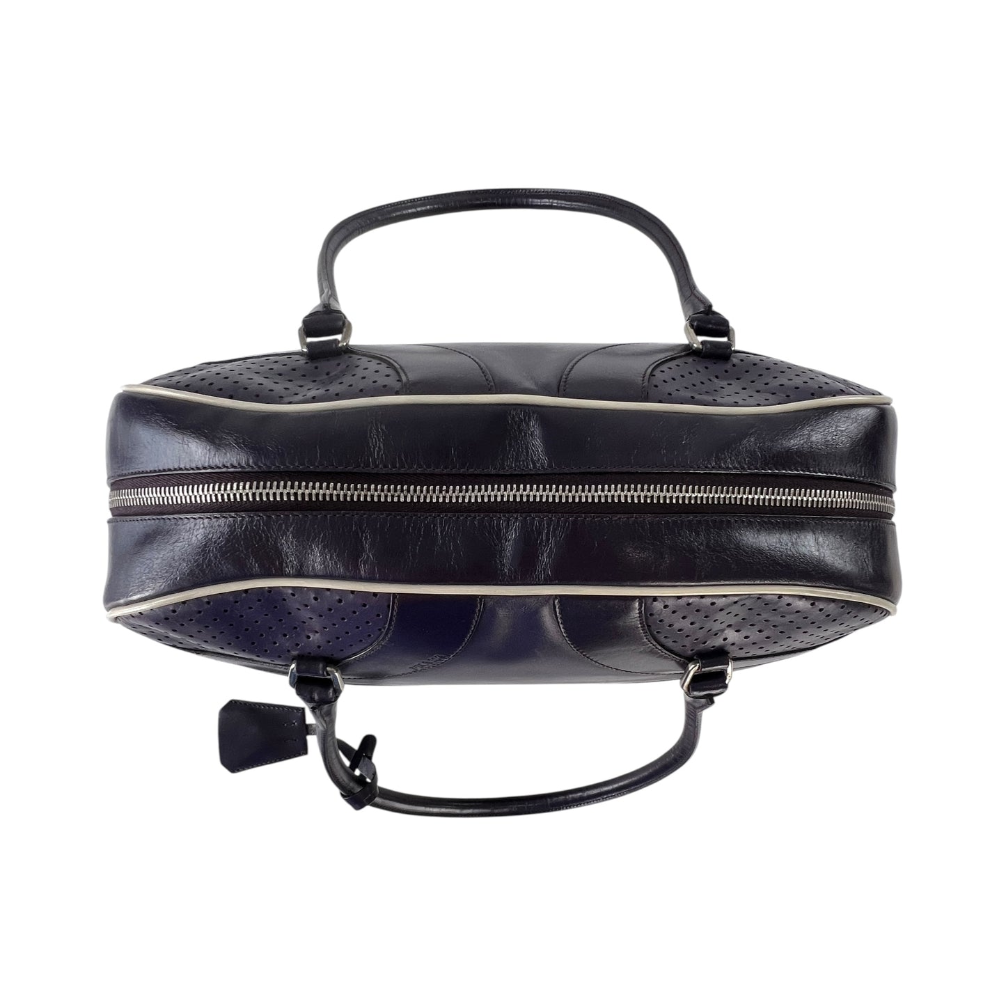Prada Vitello Drive Leather Bowling Bag