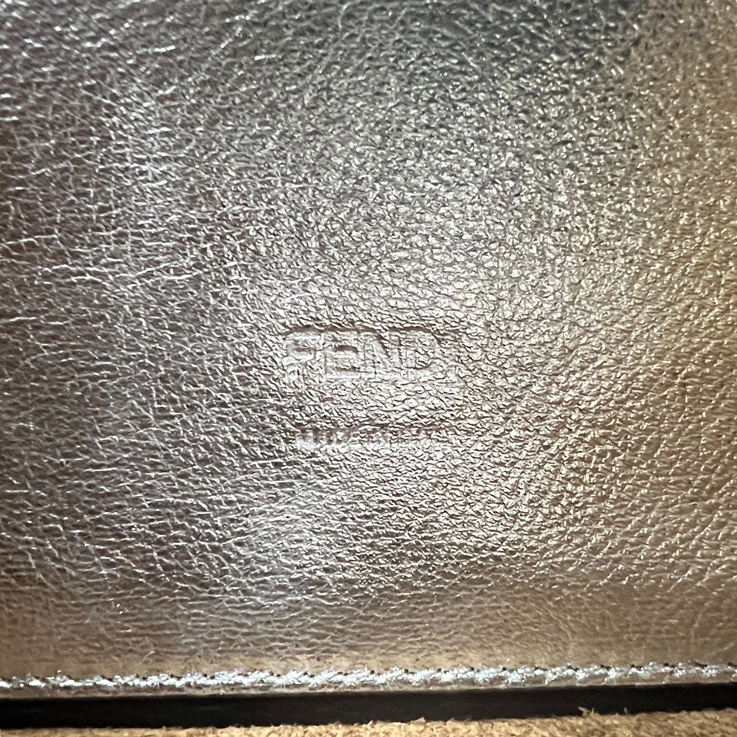 Fendi Kan U Metallic Leather Two-Way Bag