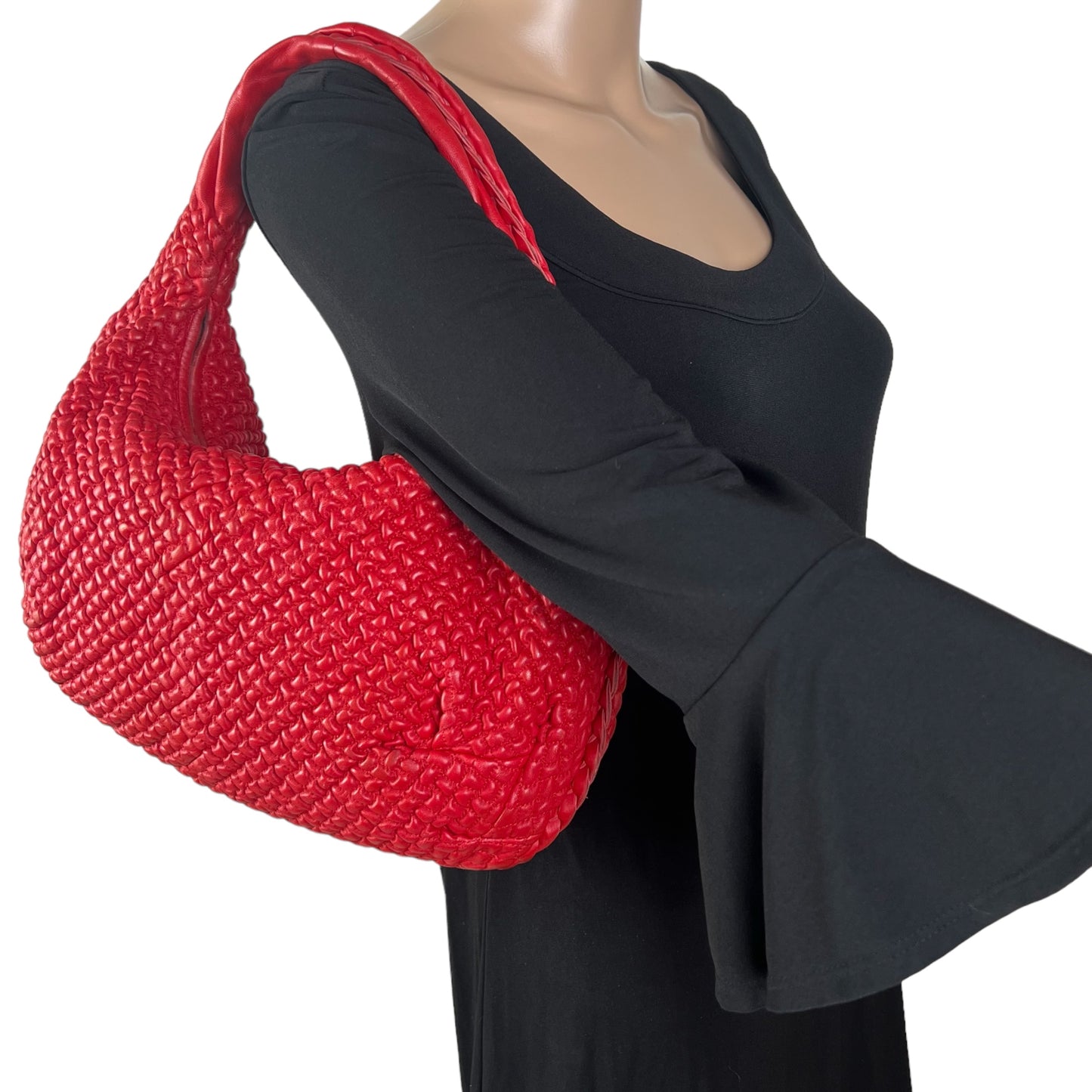 Bottega Veneta Ponza Intrecciato Leather Shoulder Bag