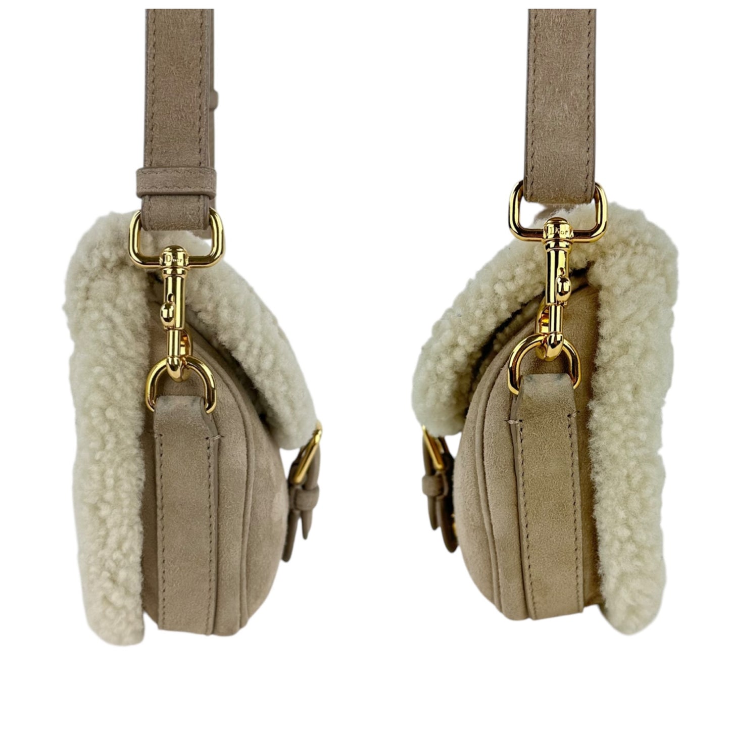 Dior Bobby Suede & Shearling Crossbody Bag
