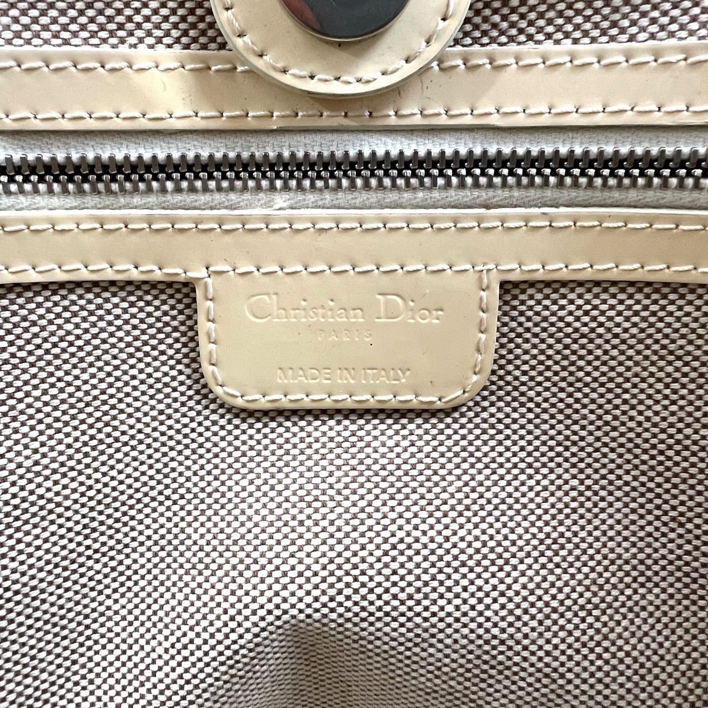 Dior Trotter Patent Leather Tote Bag