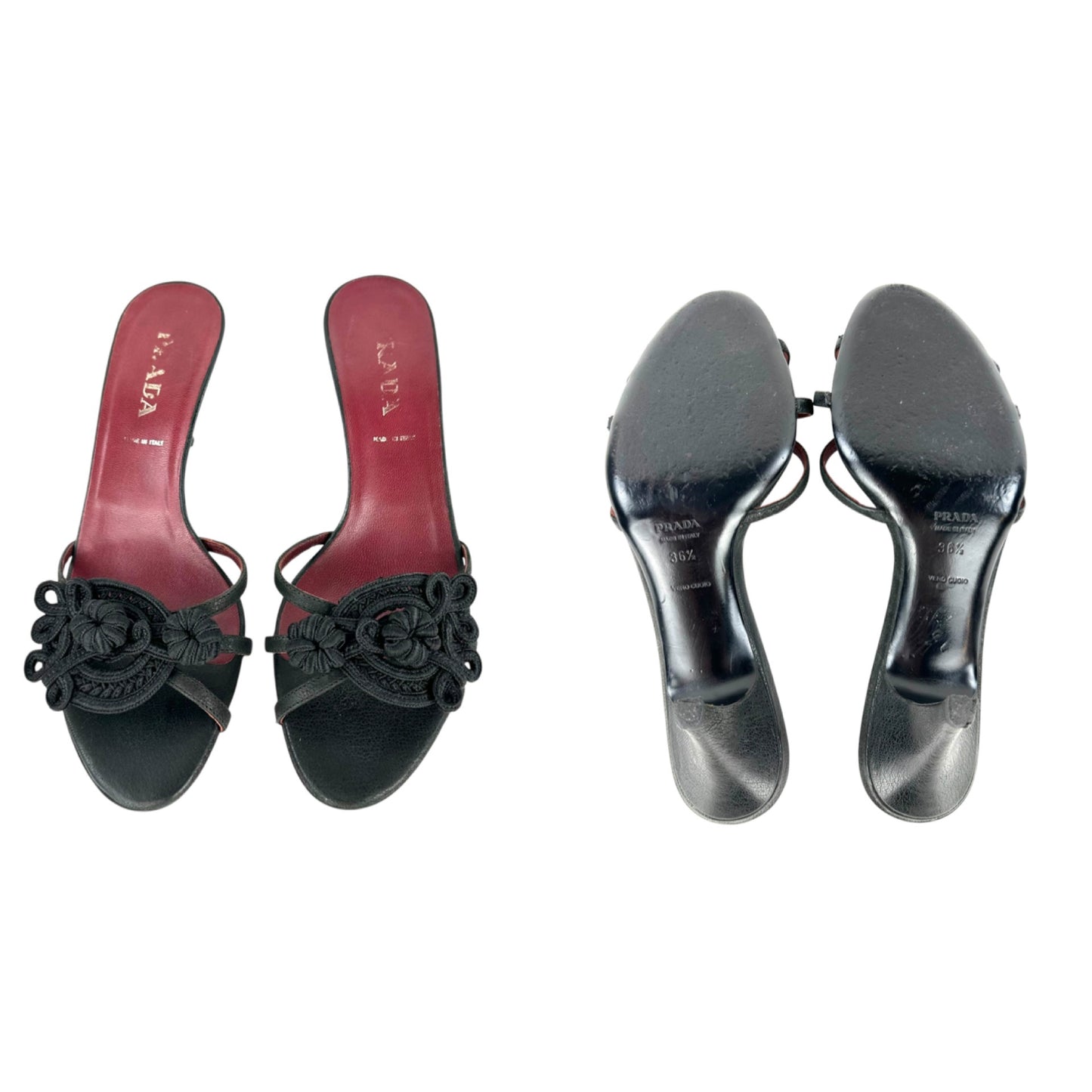 Prada Crochet Sandal Heels