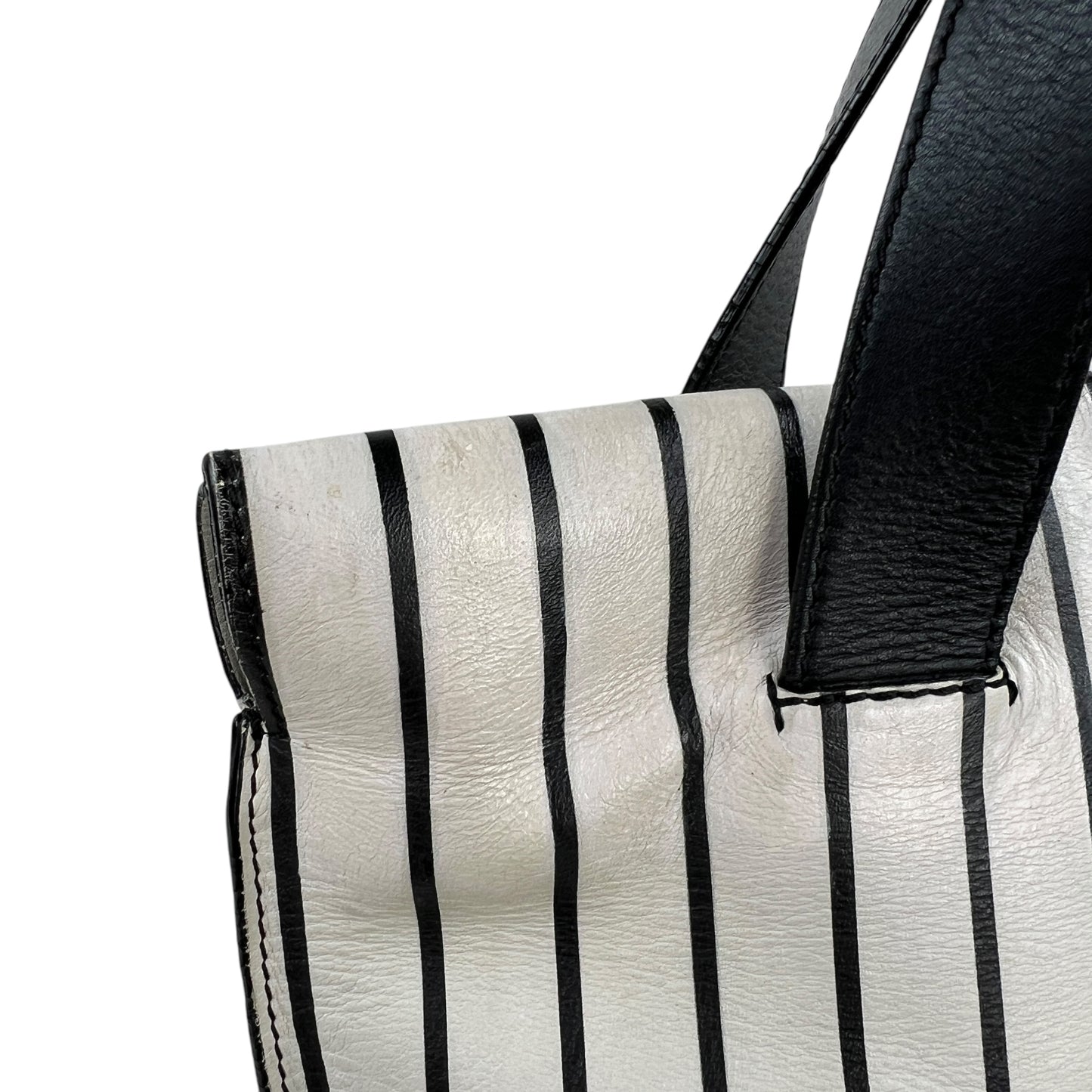 Loewe Anagram Leather Striped Tote Bag