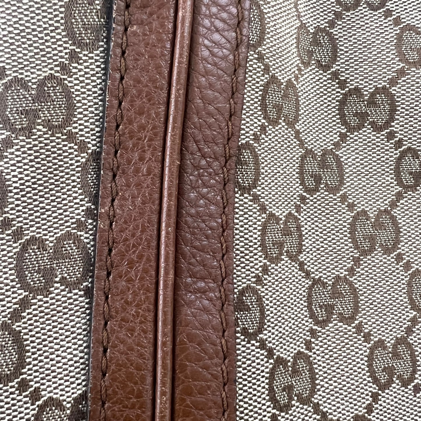 Gucci Monogram Leather Bow Tote Bag