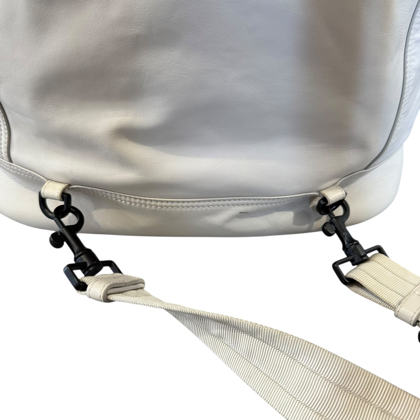 Bottega Veneta Ivory Perforated Leather Backpack