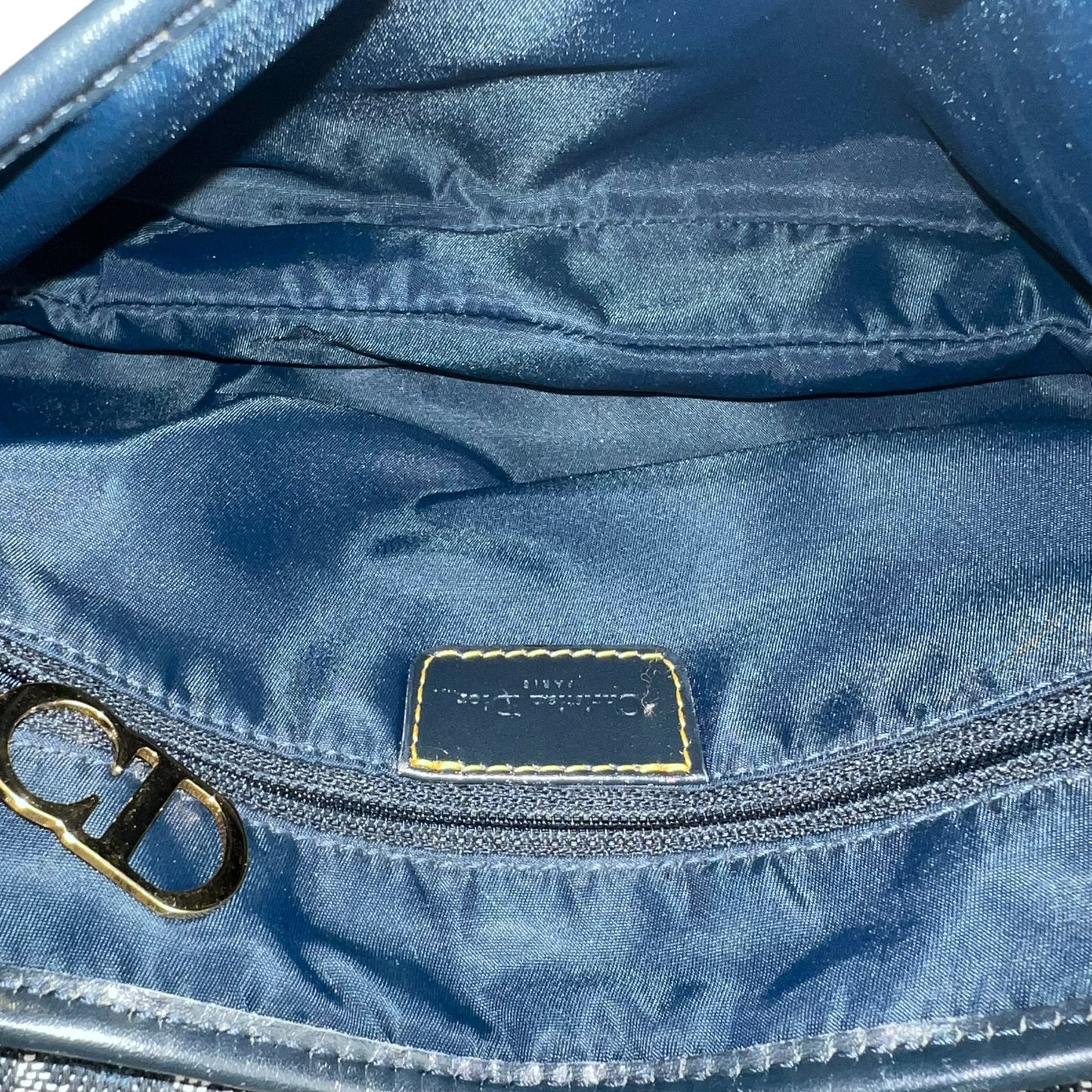 Dior Vintage Trotter Canvas Double Saddle Bag