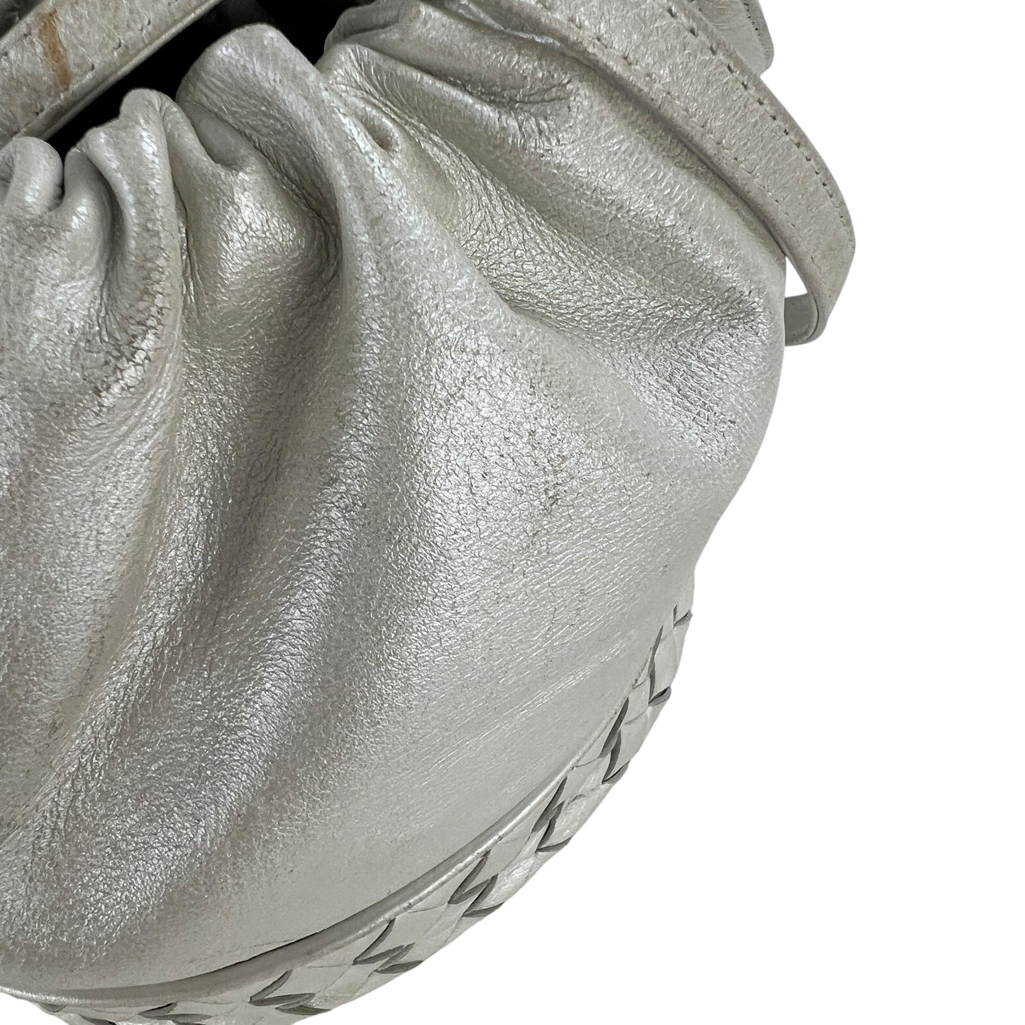 Bottega Veneta Vintage Metallic Drawstring Crossbody Bag