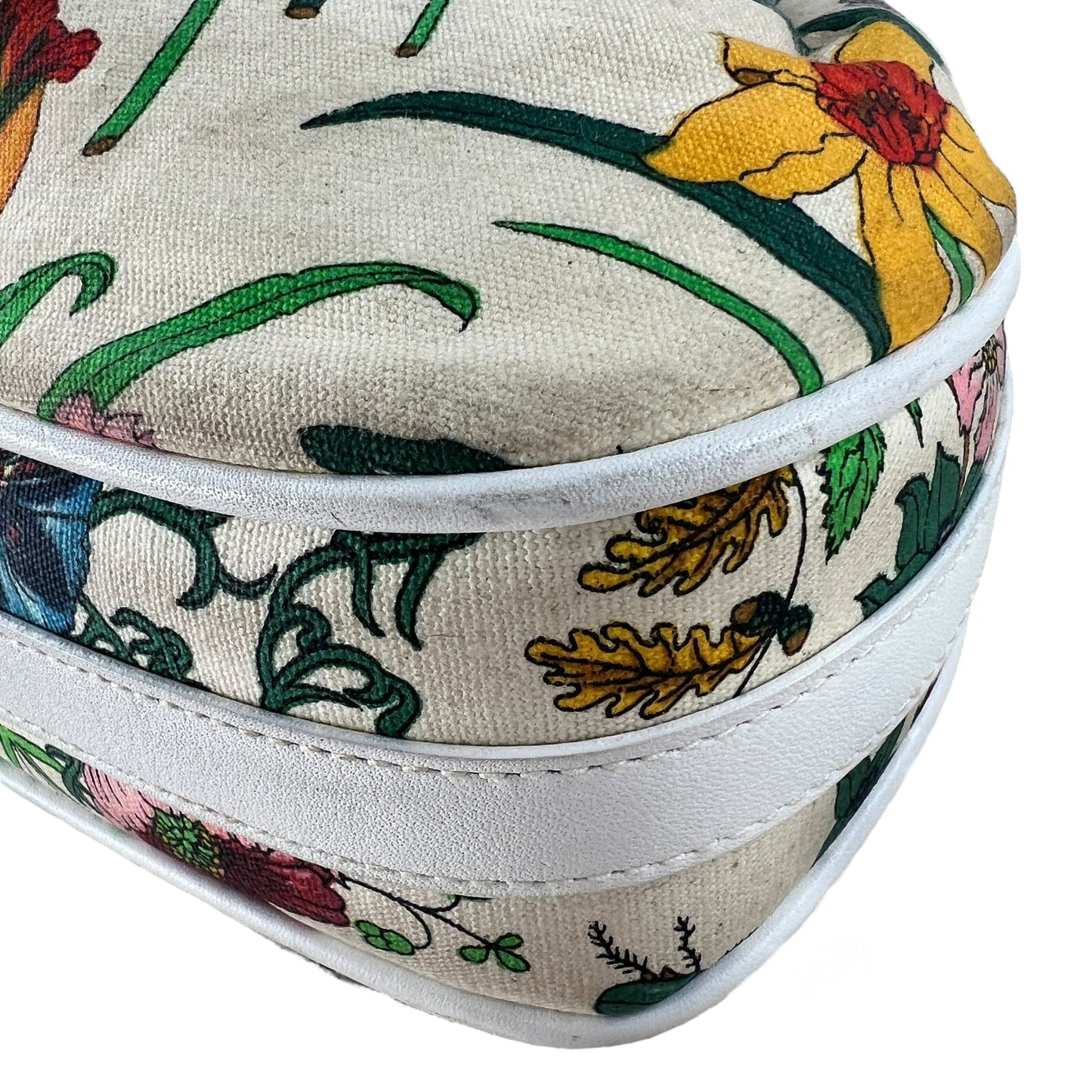 Gucci Vintage Flora Drawstring Crossbody Bag