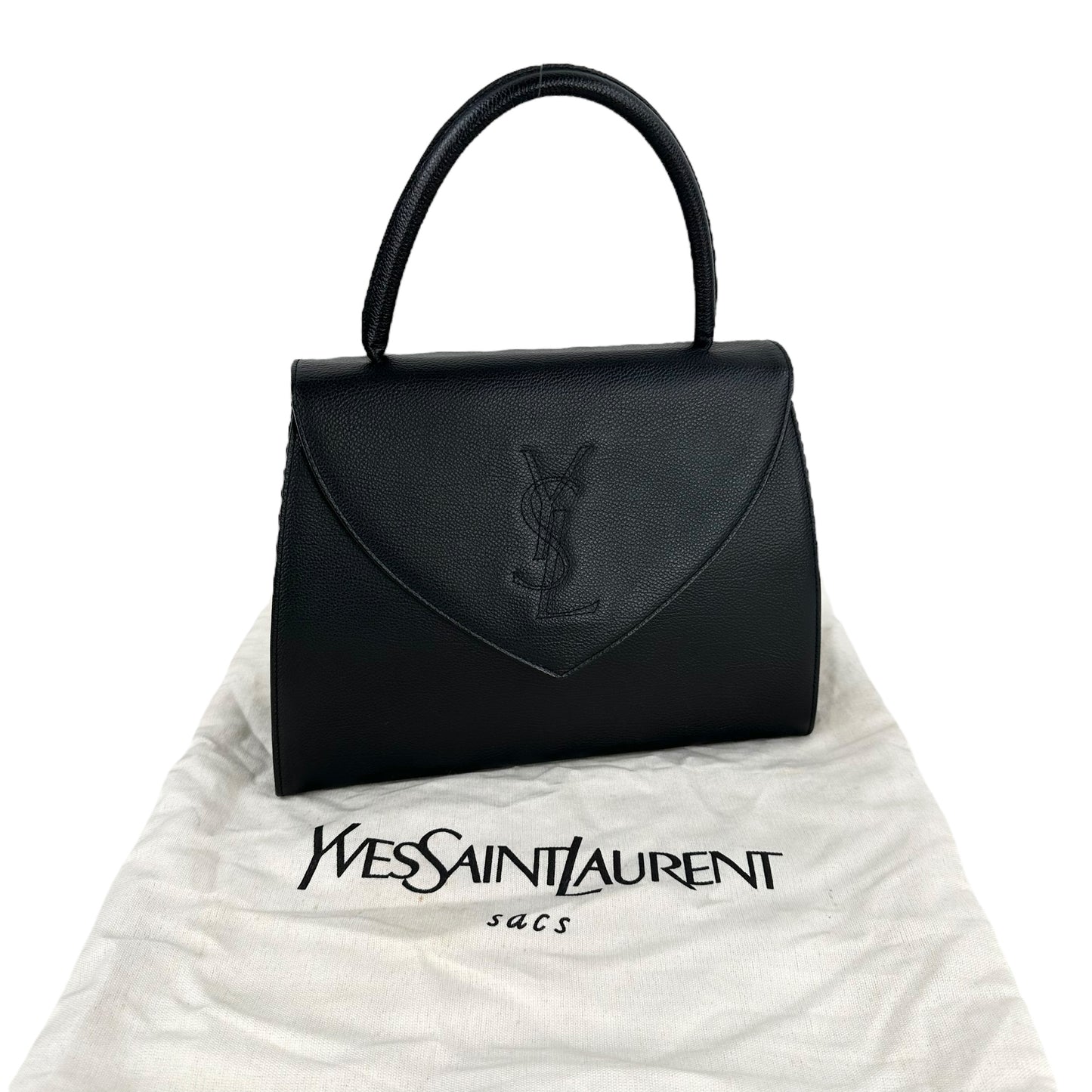 YSL Vintage Leather Top Handle Bag