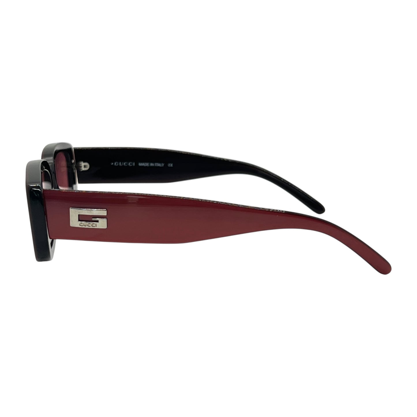 Gucci Moda Red Acrylic Sunglasses