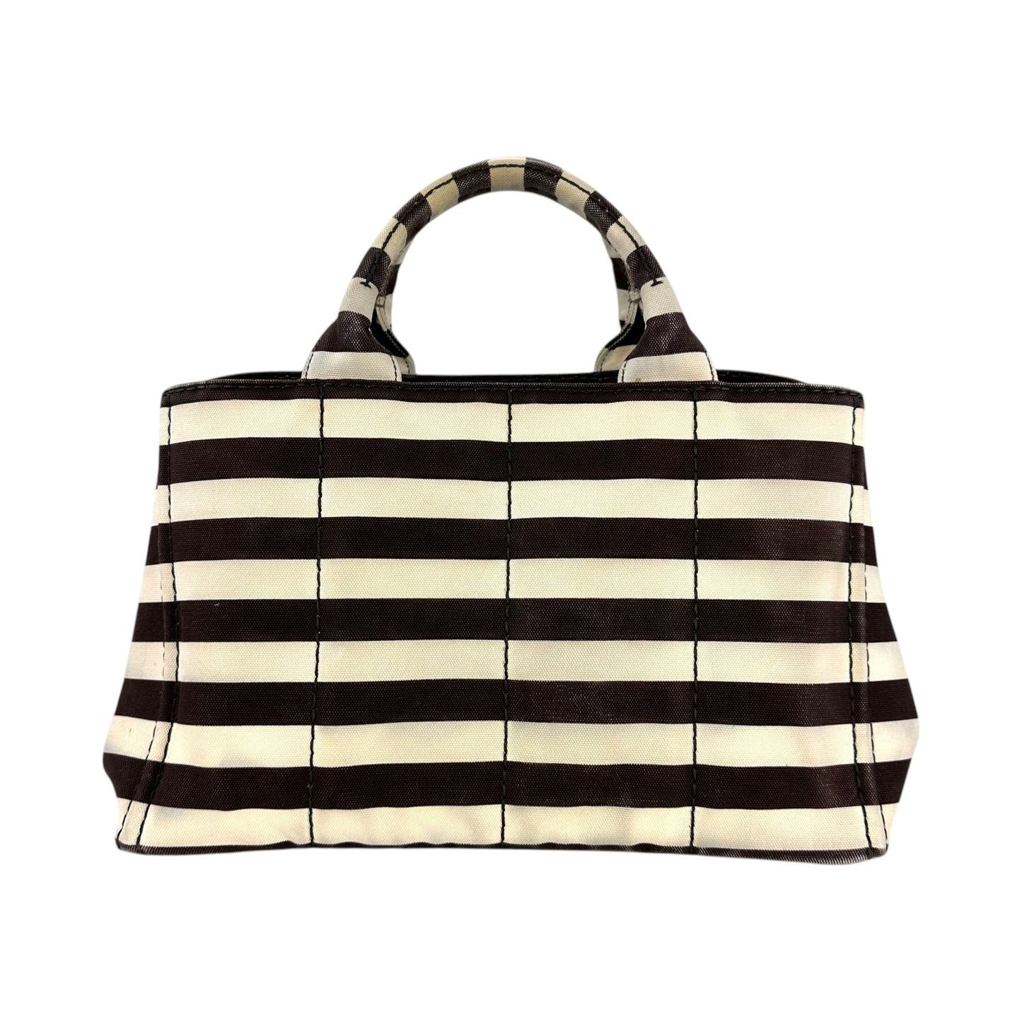 Prada Canapa Striped Two-Way Bag