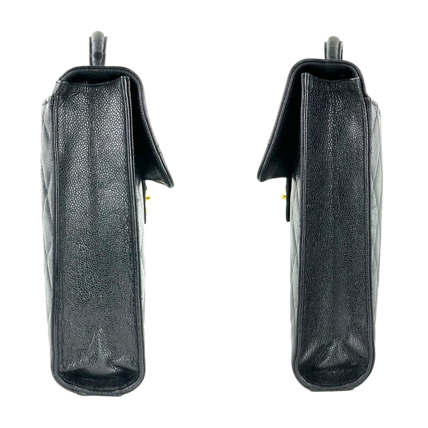 Chanel CC Vintage Quilted Caviar Briefcase