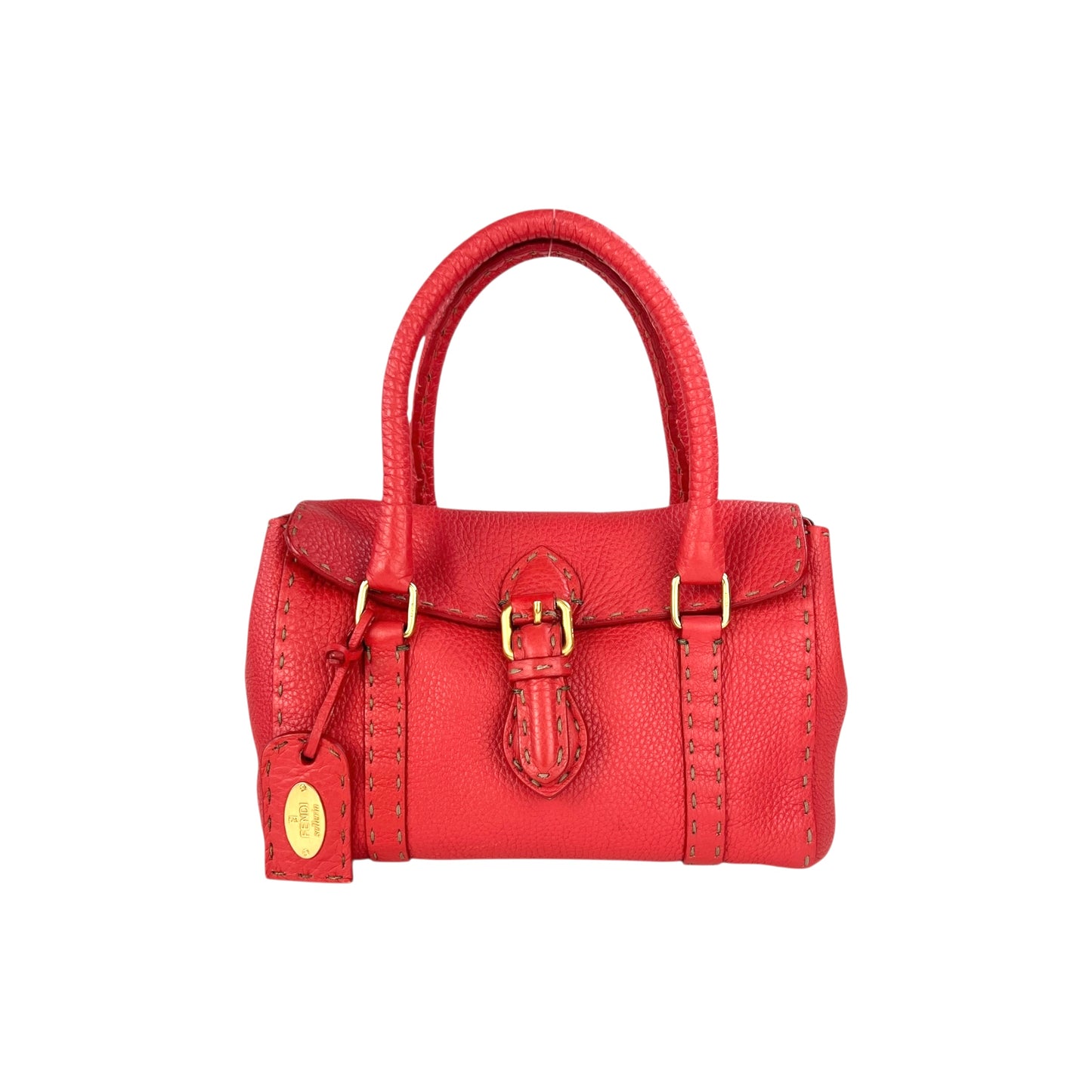 Fendi Mini Linda Selleria Leather Handbag