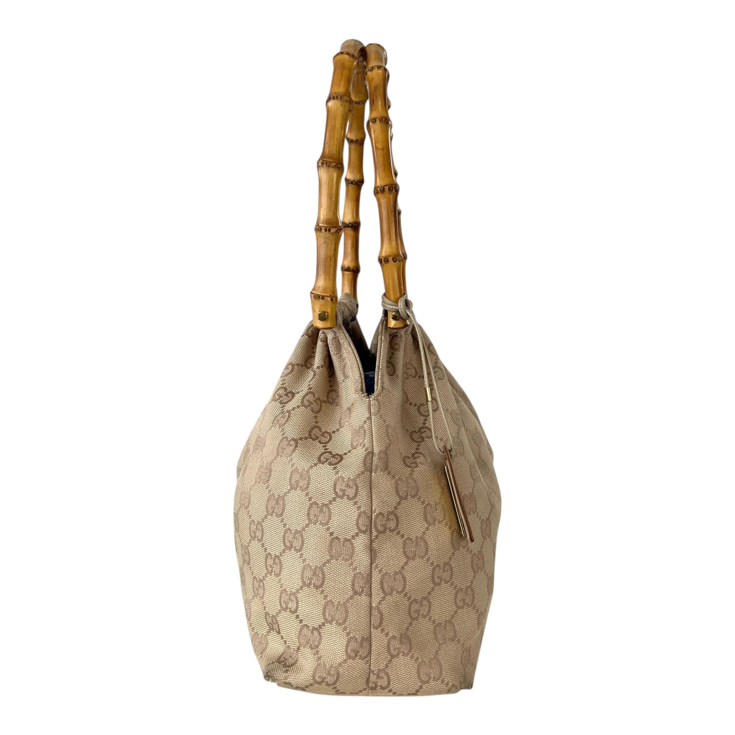 Gucci Monogram Bamboo Shoulder Bag