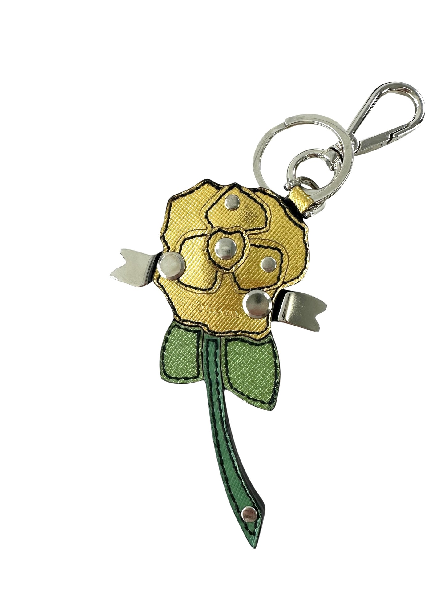Prada Rose Chamellia Charm Keychain