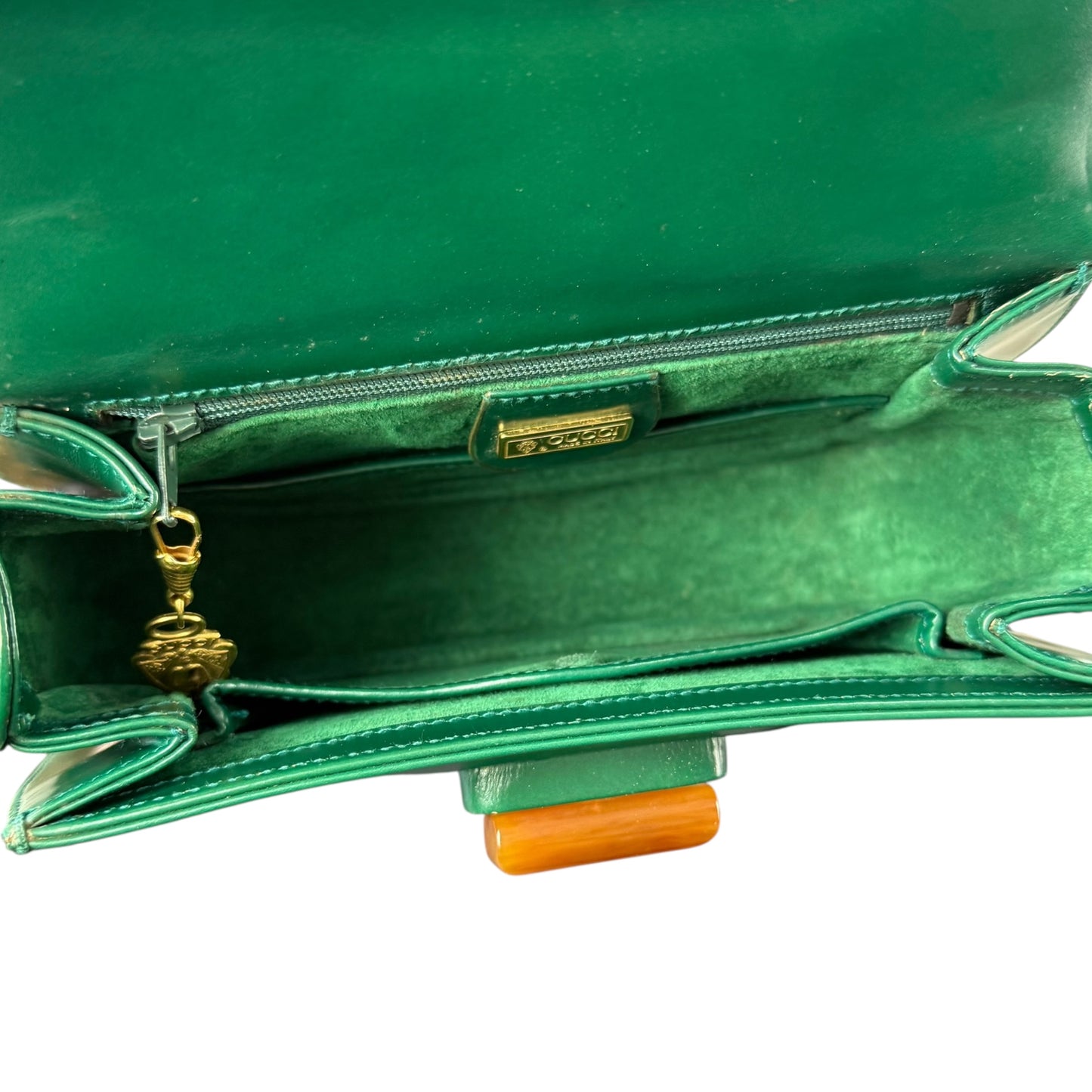 Gucci Top Handle Leather Turnlock Handbag