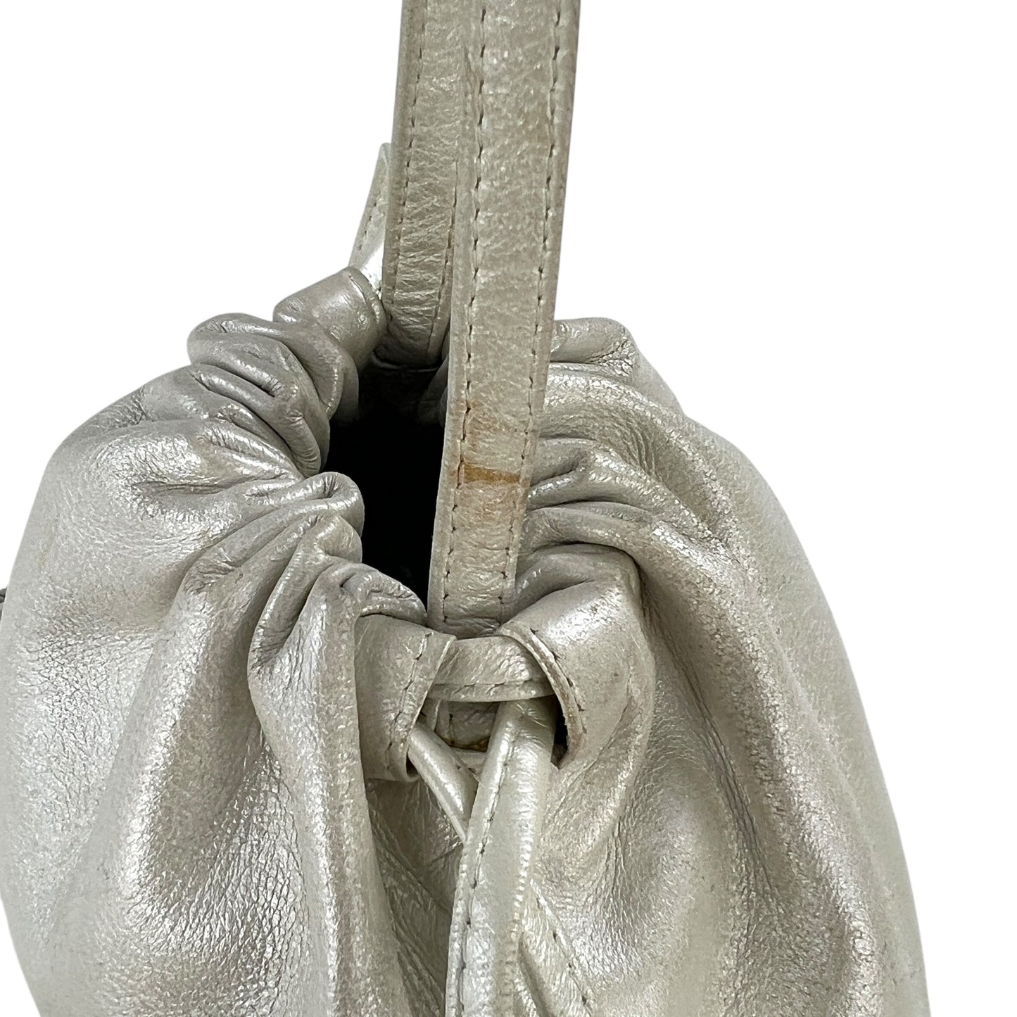 Bottega Veneta Vintage Metallic Drawstring Crossbody Bag