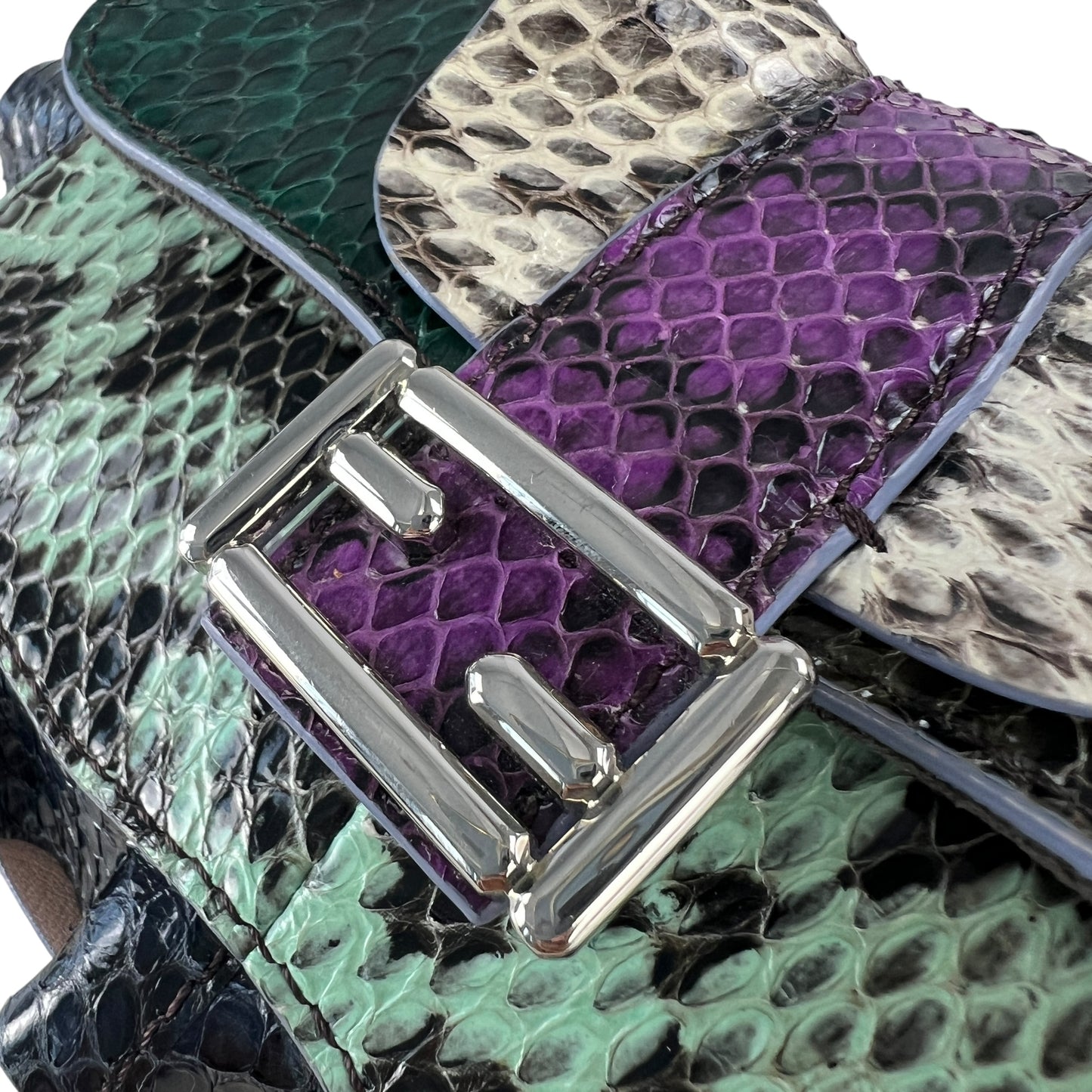 Fendi Python Mini MicroWaves Crossbody Bag